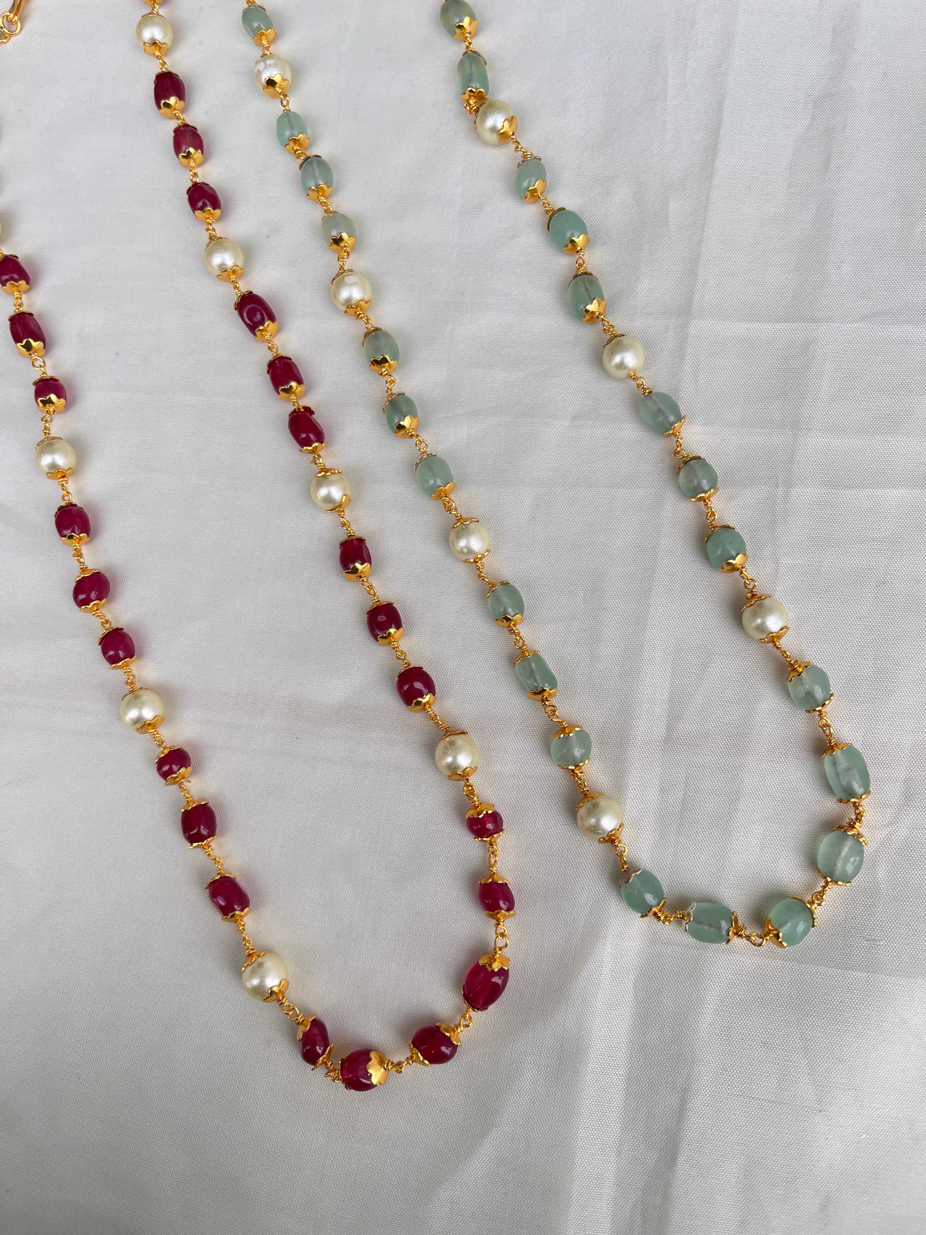22 inches beads pearl chain