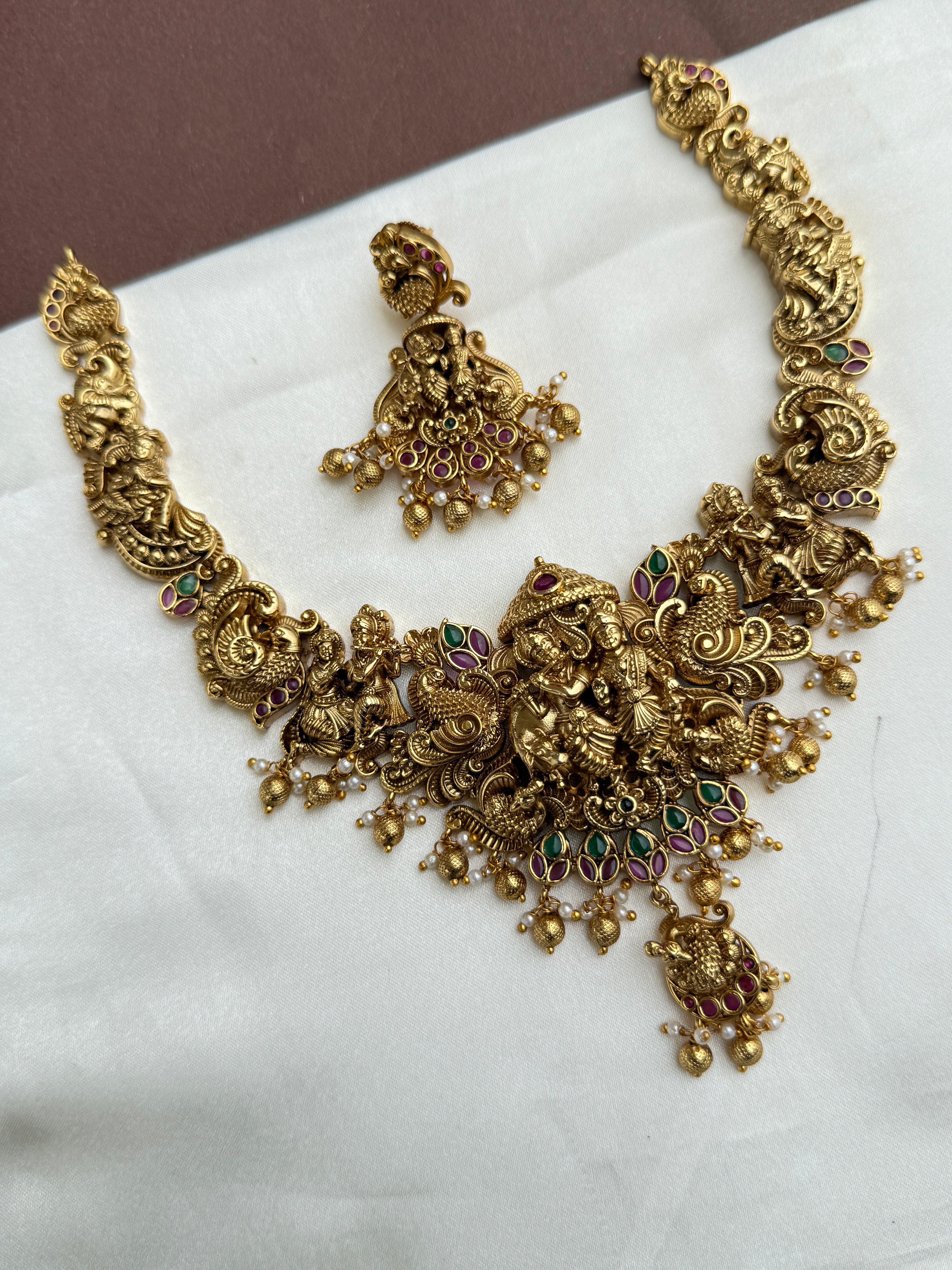 Ns532 nakshi radha krishna 3d neckset