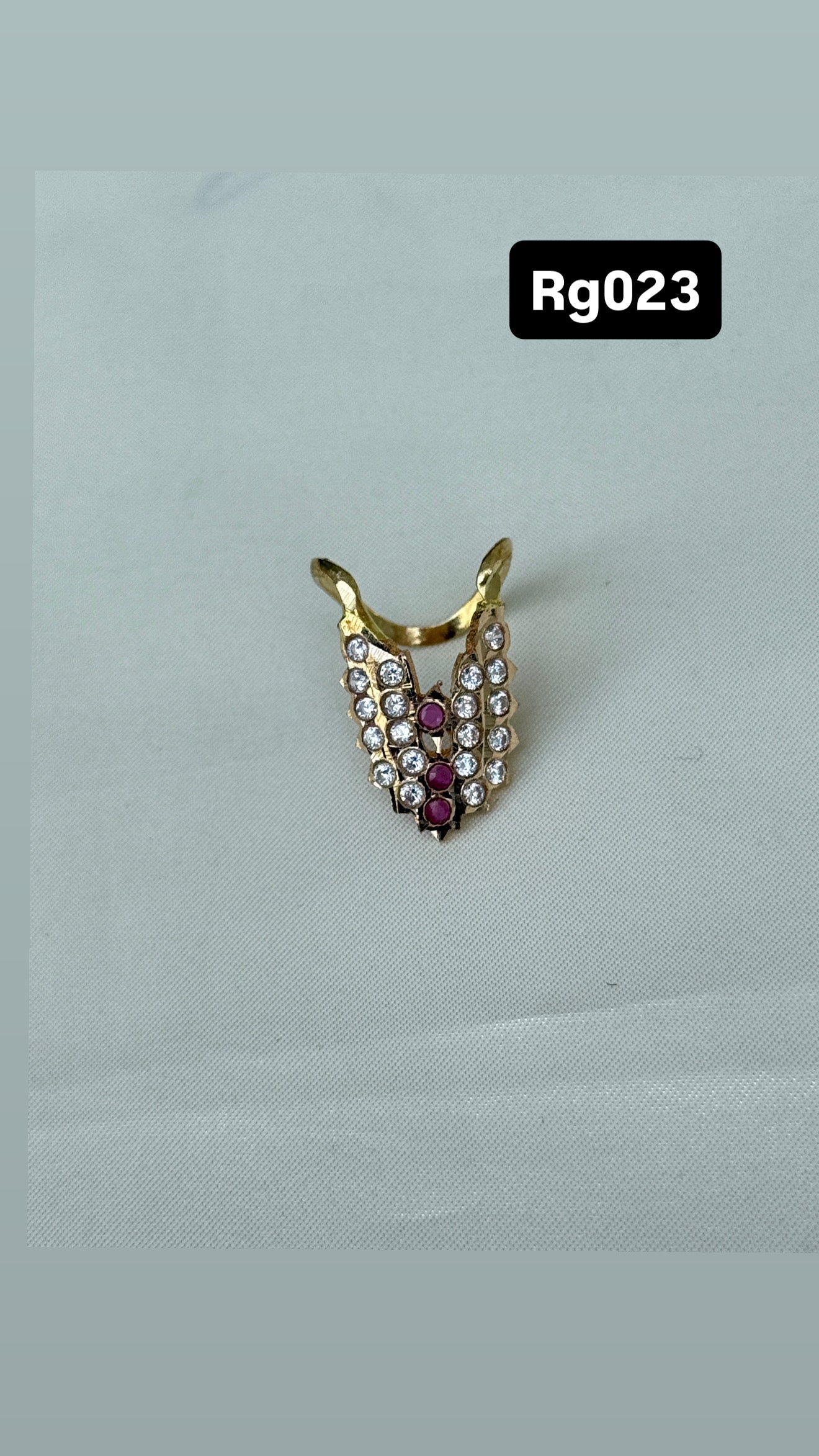 V shape panchaloham adjustable finger rings