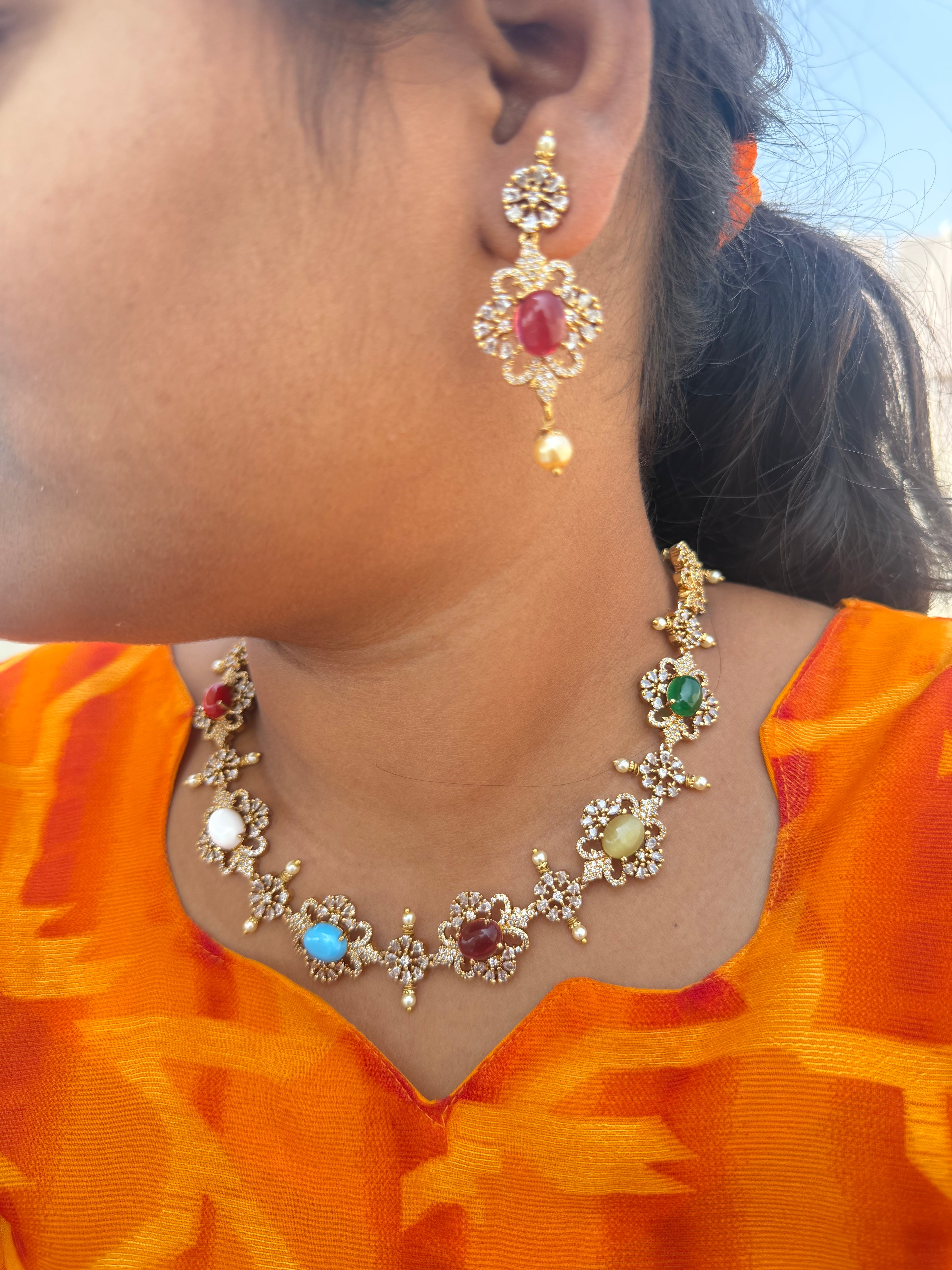 Ns30002 navarathan neckset
