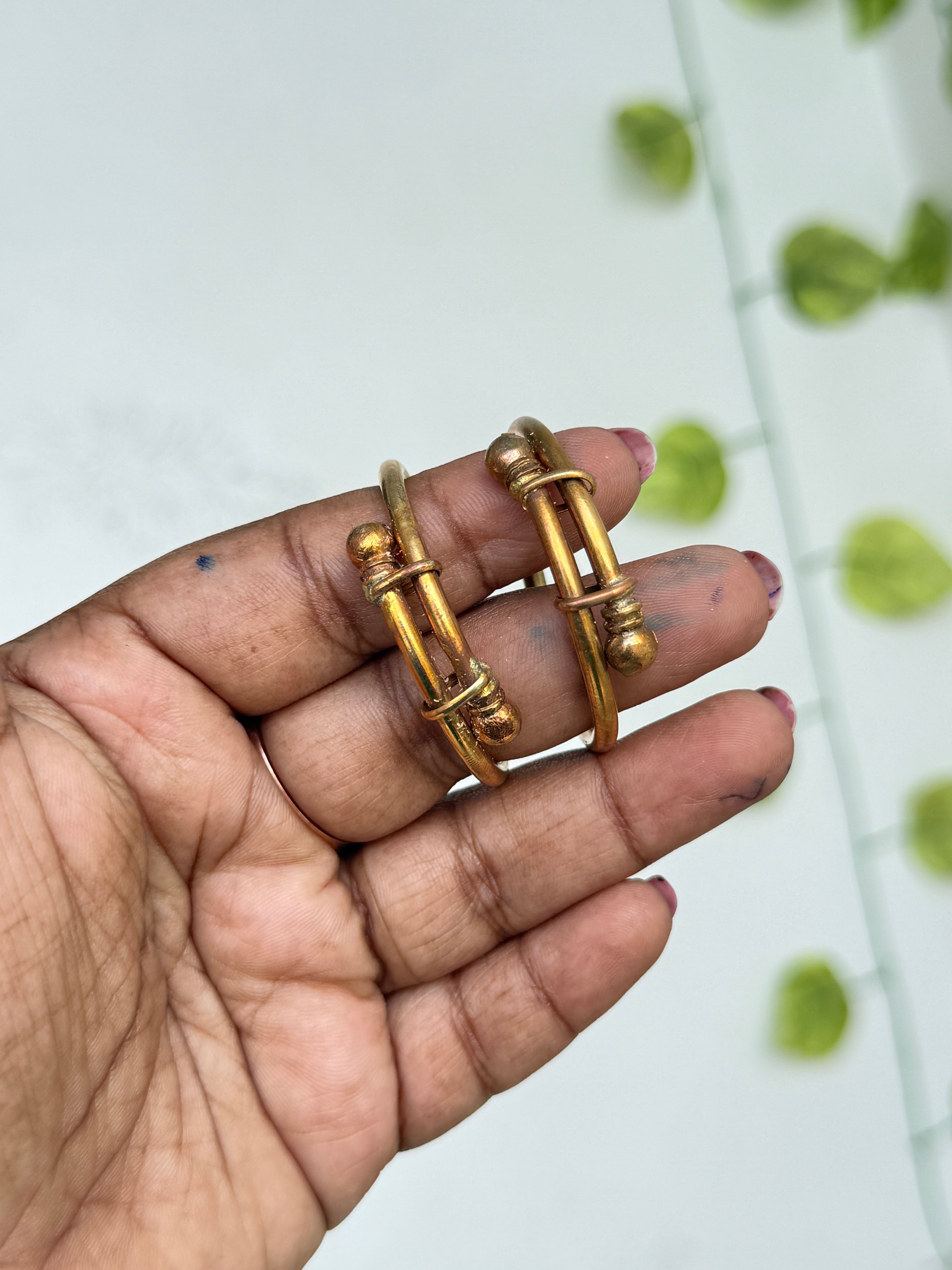 Kd065 unpolished panchaloham Kids adjustable kids bangles