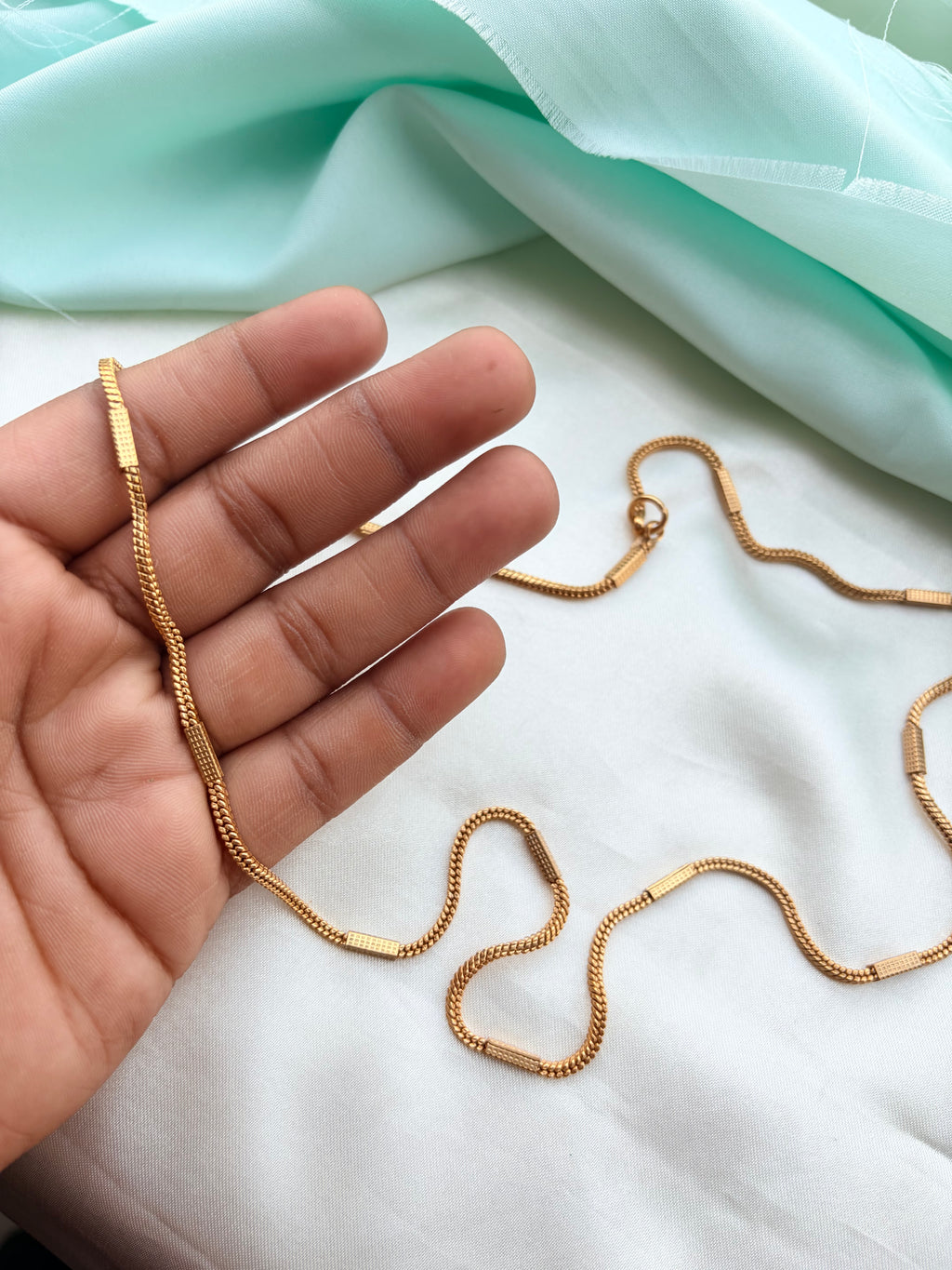Panchaloham  polished thali chain  24 inches Tc636