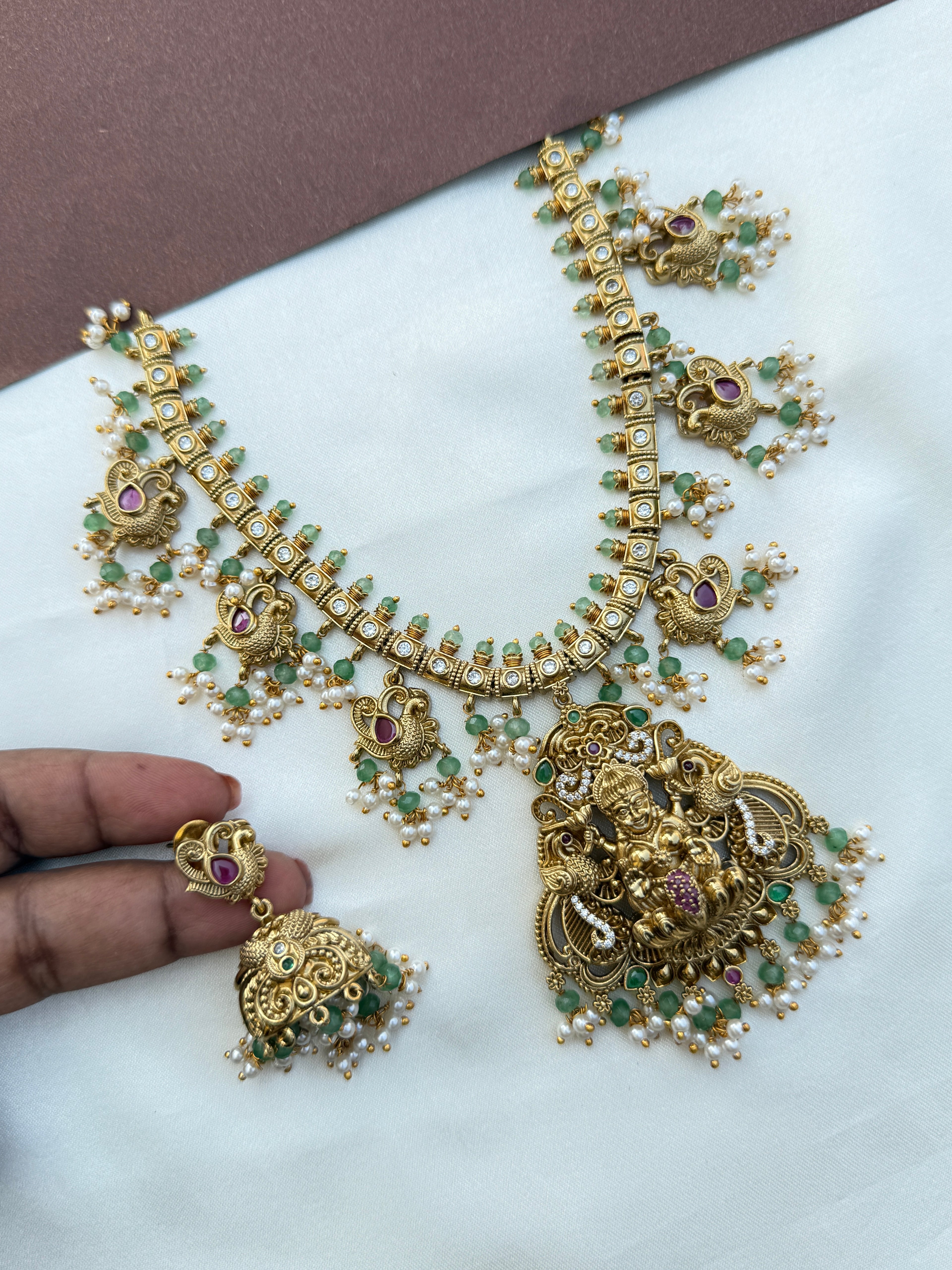 Ns594 Lakshmi devi guttapusalu neckset