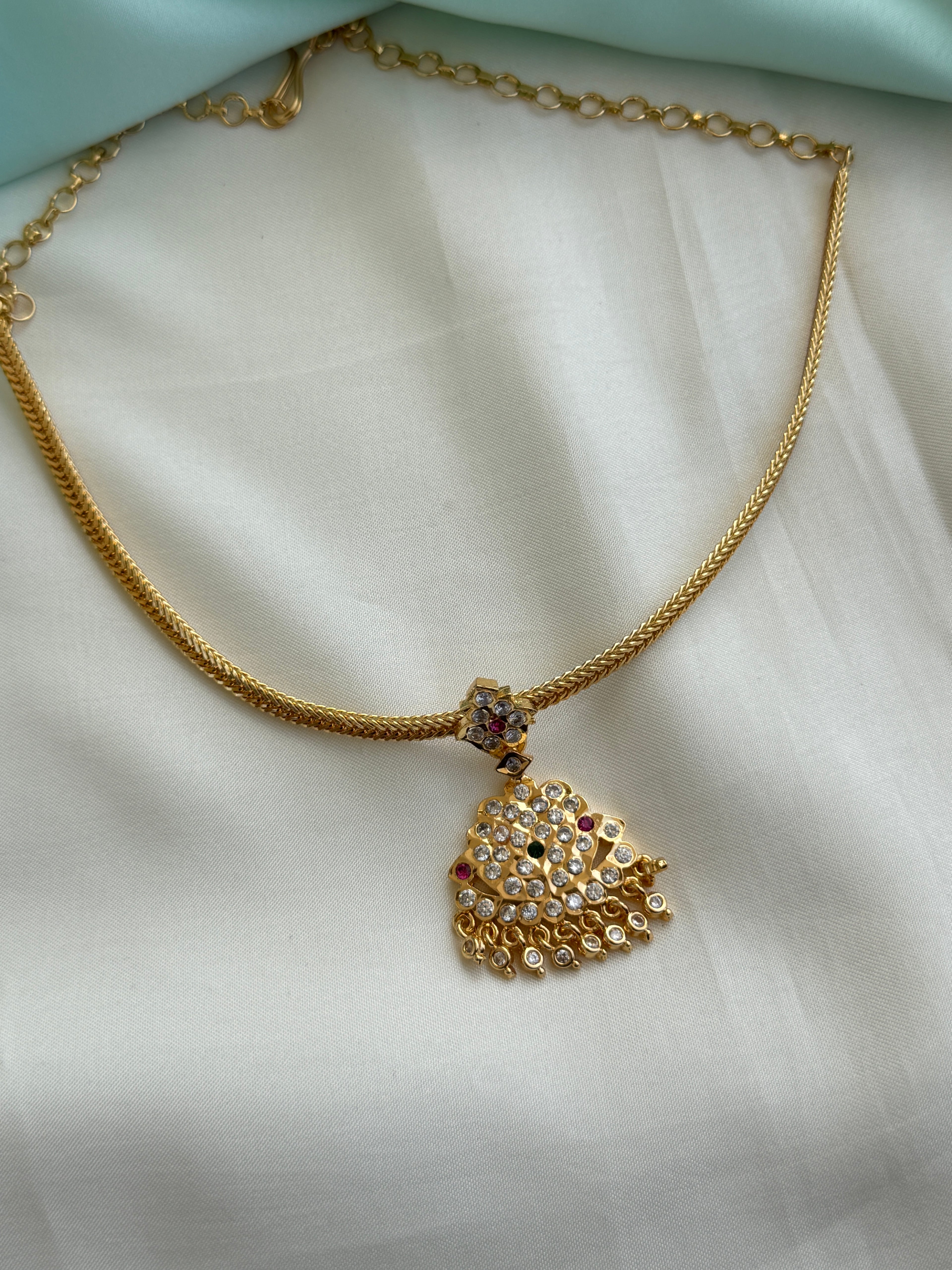 PH401 Panchaloham polished nano thread multi Neckset