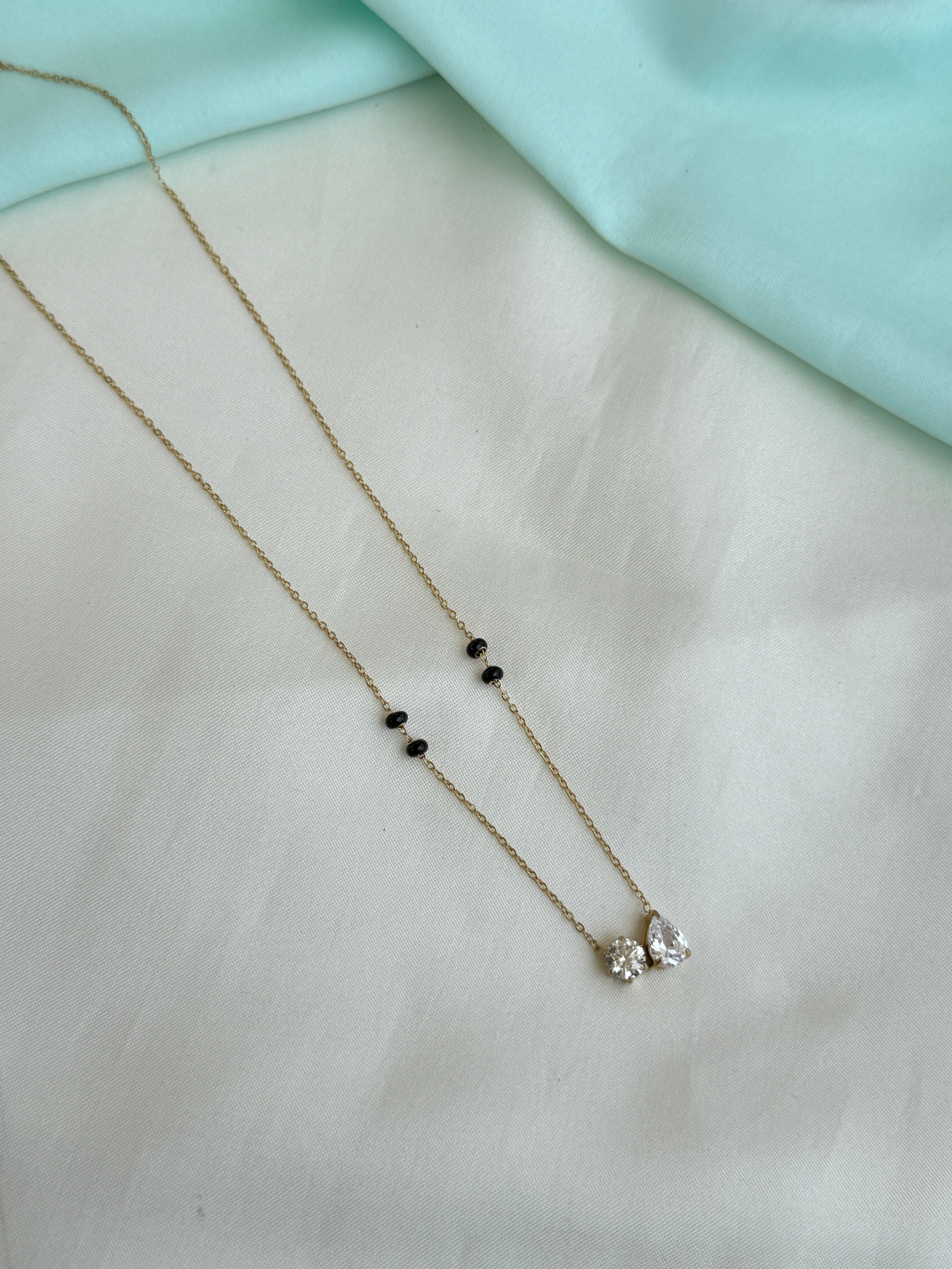 Bb140 anti tarnish 16 to 18 inches adjustable black beads