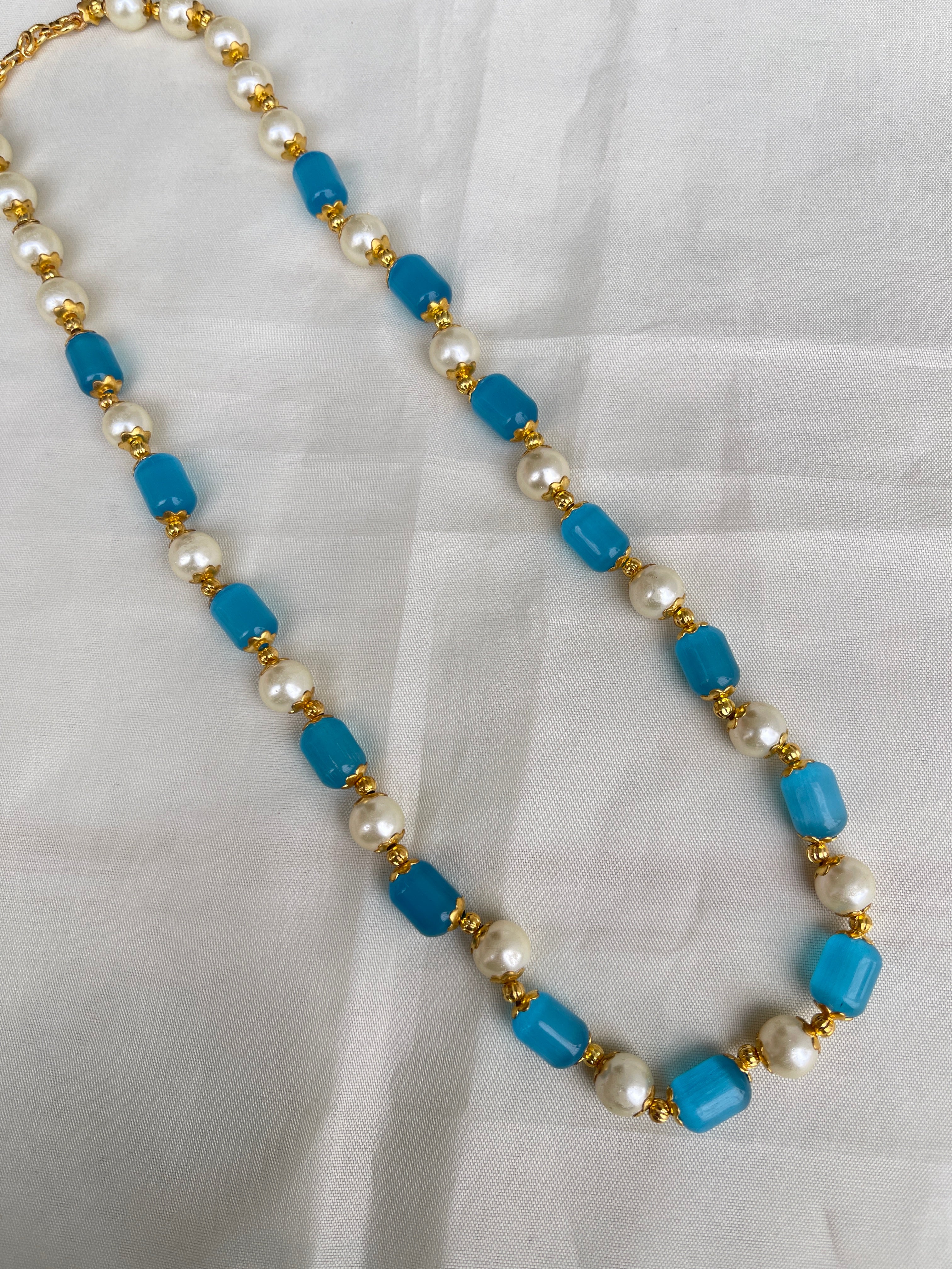 18inches mint & green beads