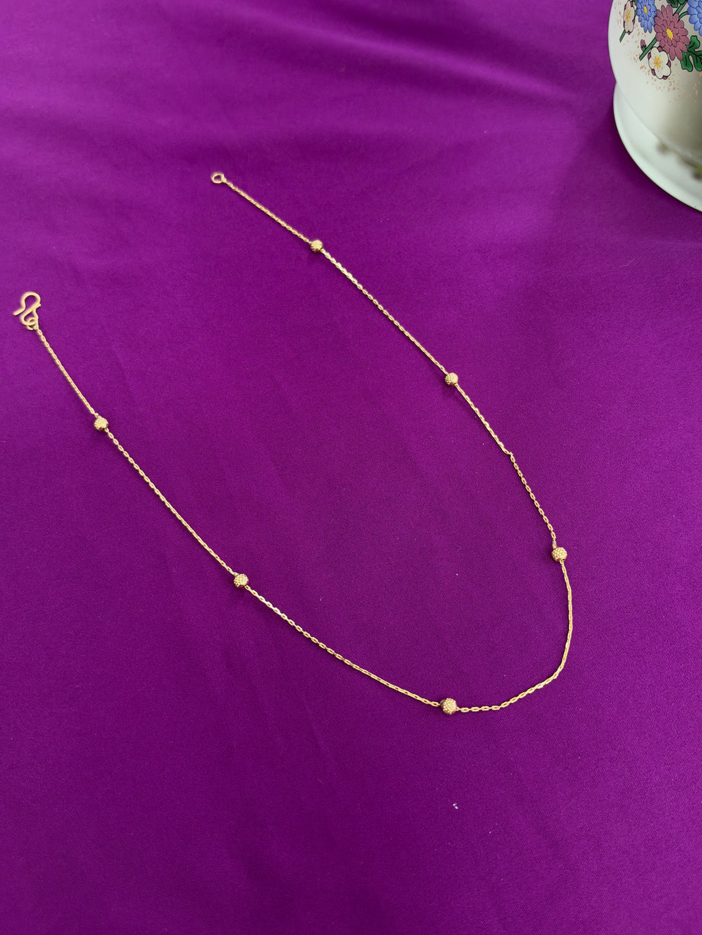 Ph701 unpolished Panchaloham balls 18 inches daily wear chain