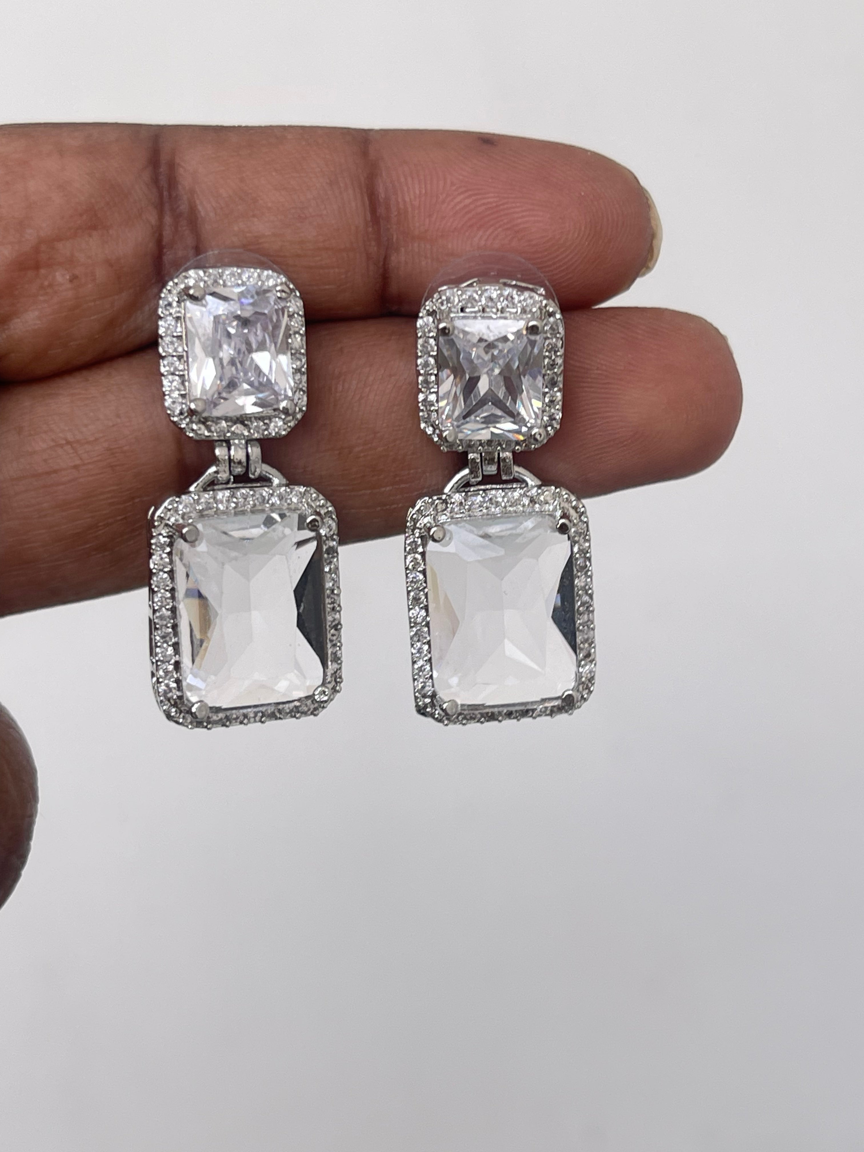 Square shape Western earrings