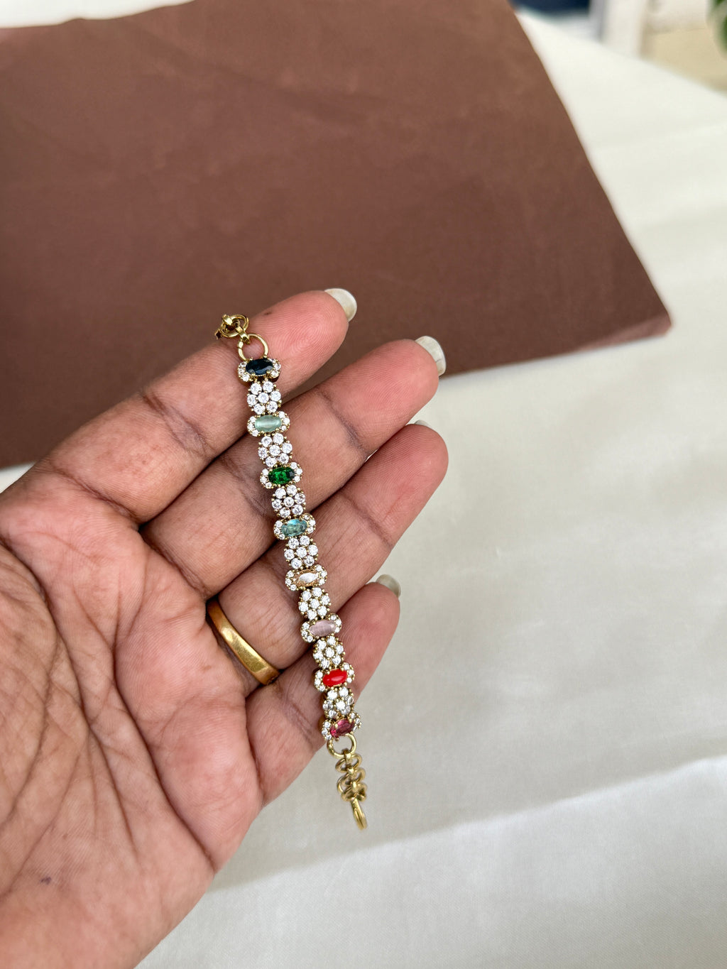 Br521 navarathan bracelet