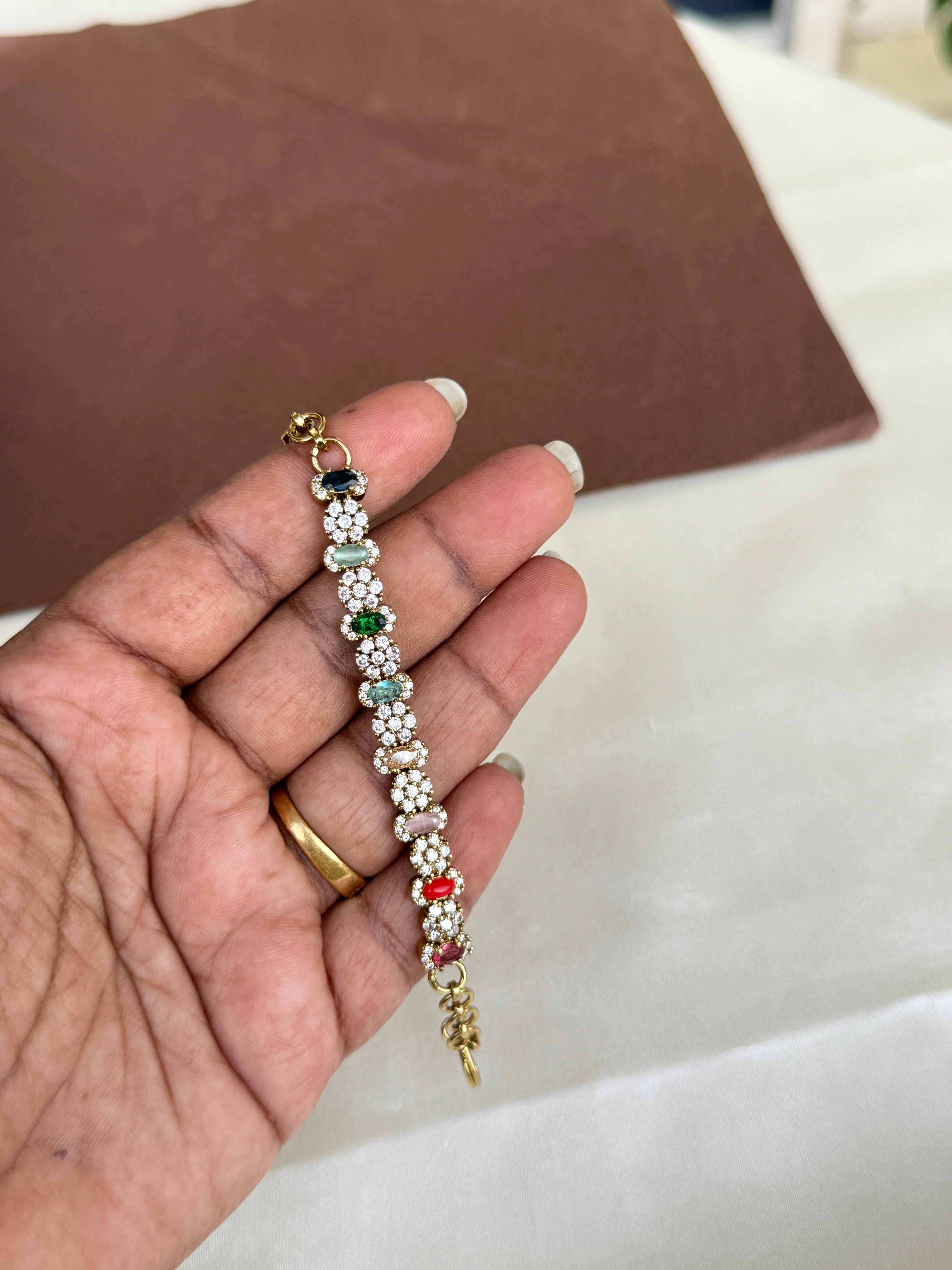Br521 navarathan bracelet