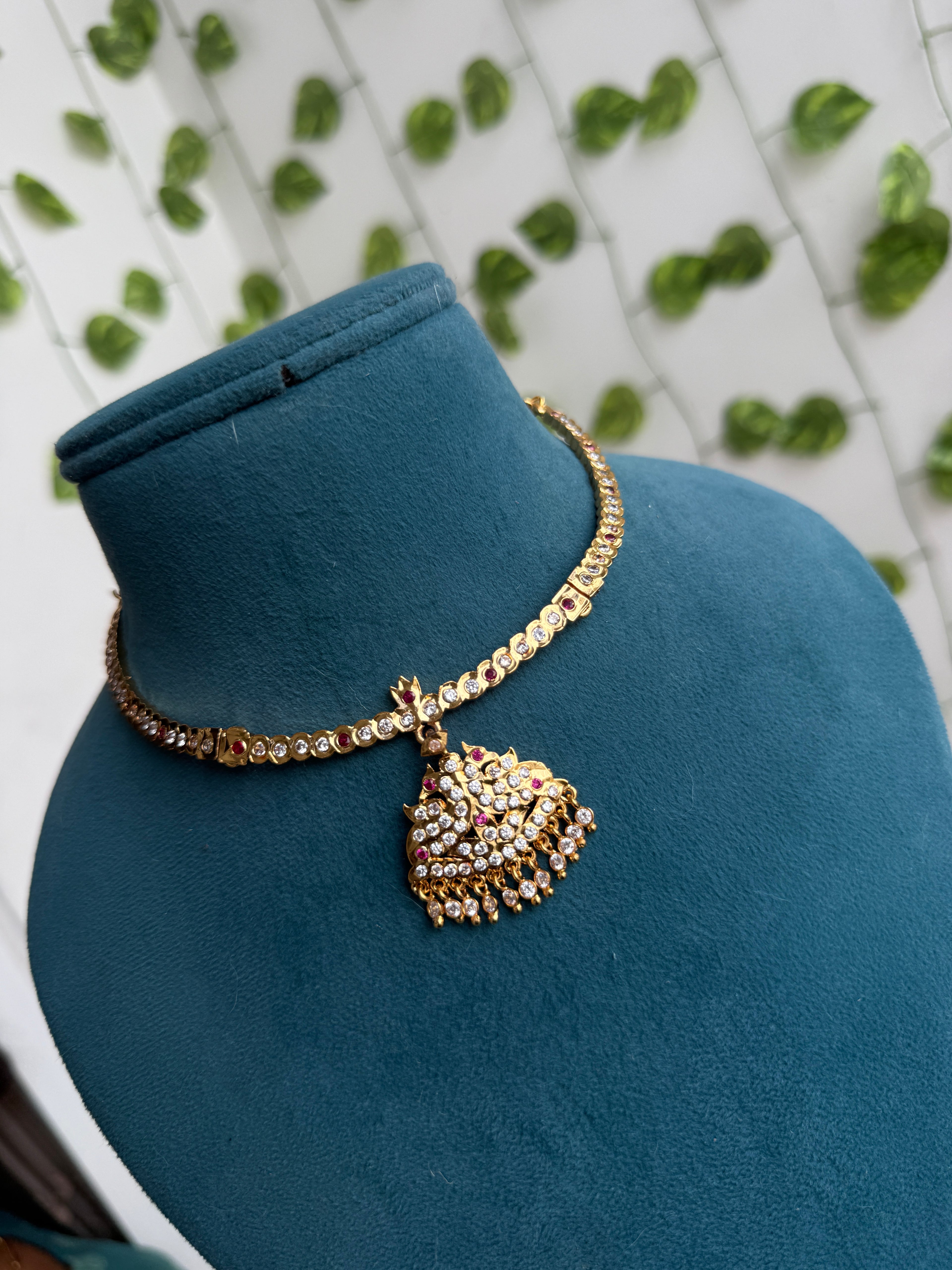 Ph390 panchaloham polished kante neckset