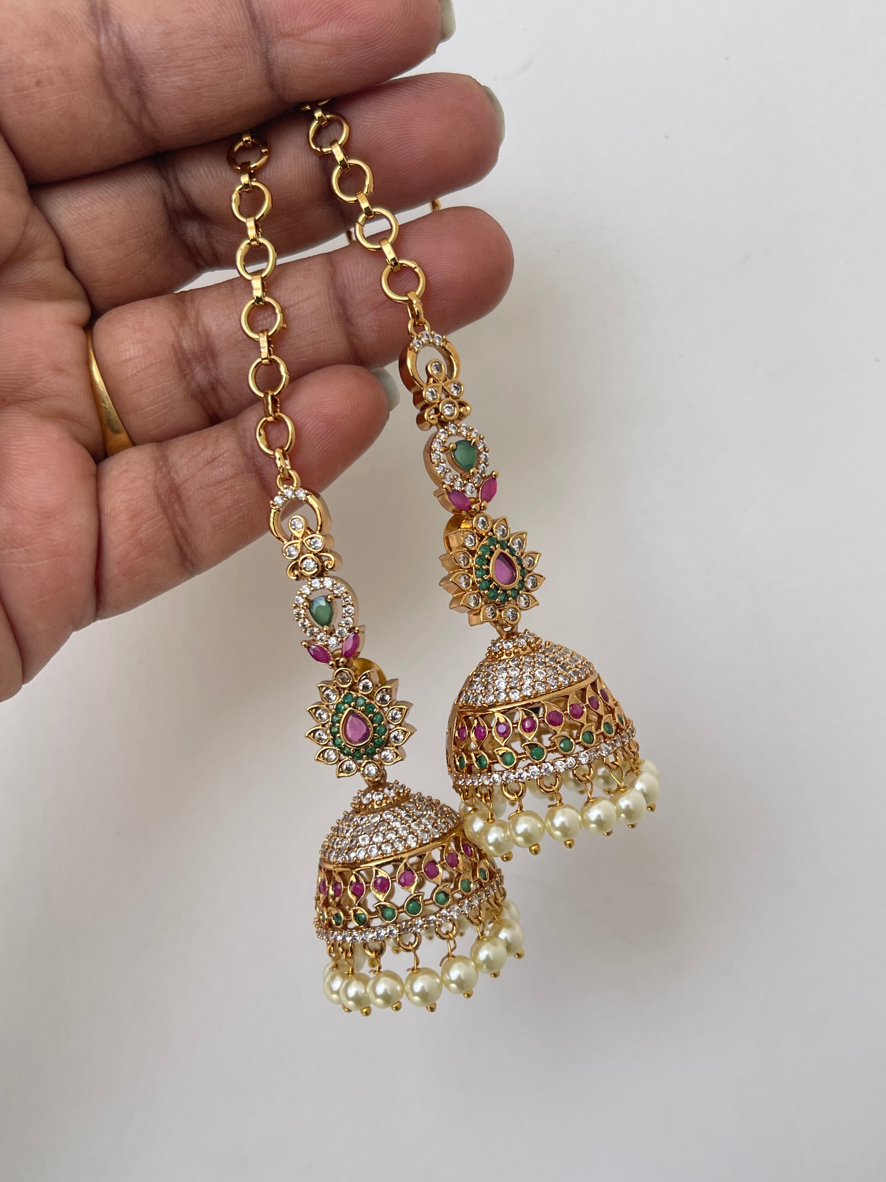 Multi butta earrings can use in 2 ways..!