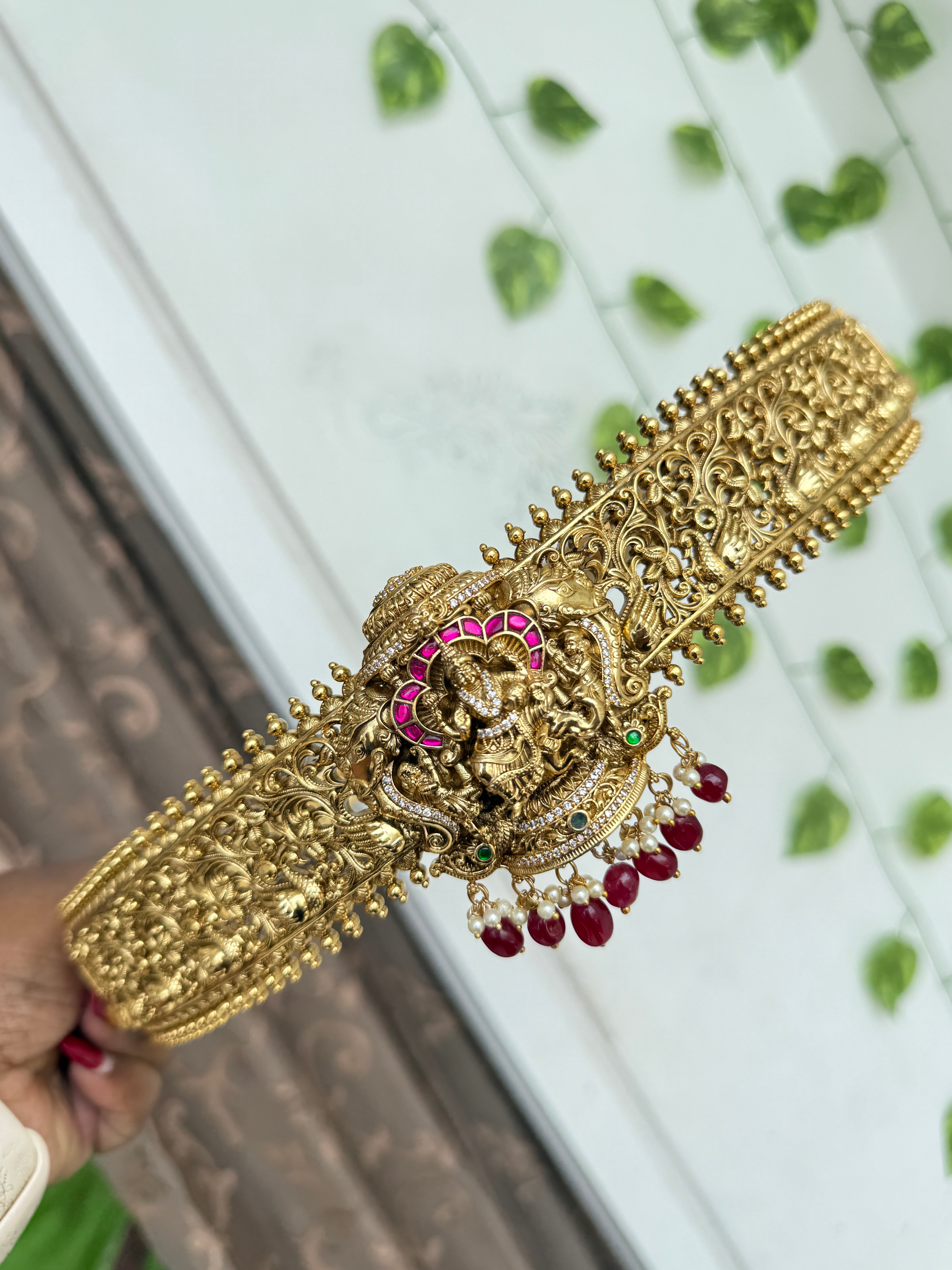 Hb614 Lakshmidevi jadau kundan adults hipbelt