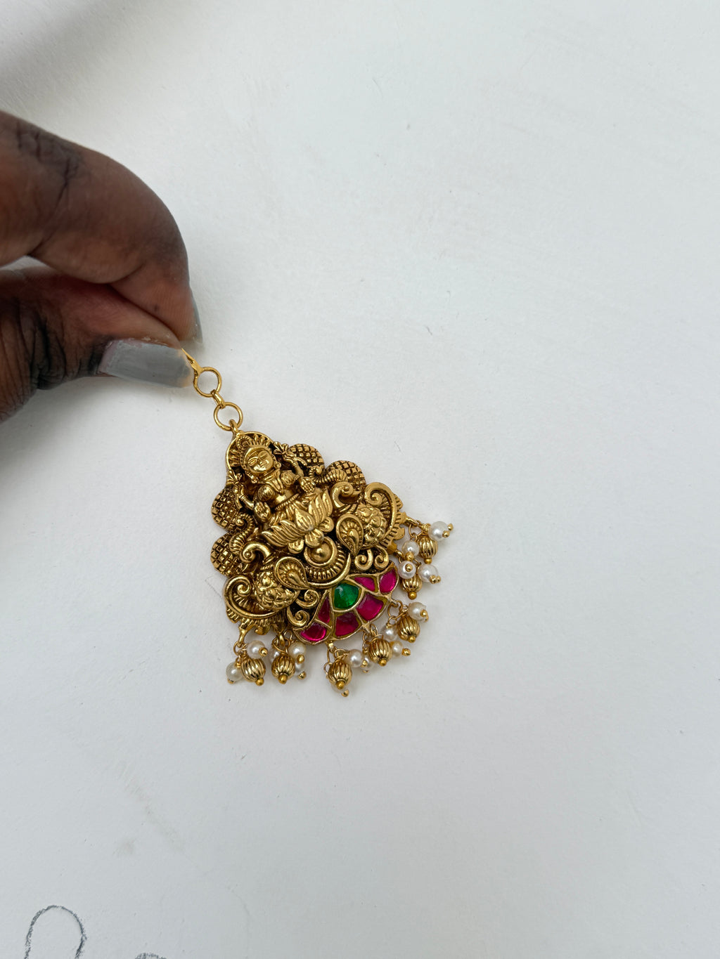 Tk550 lakshmi devi jadau kundan tikka