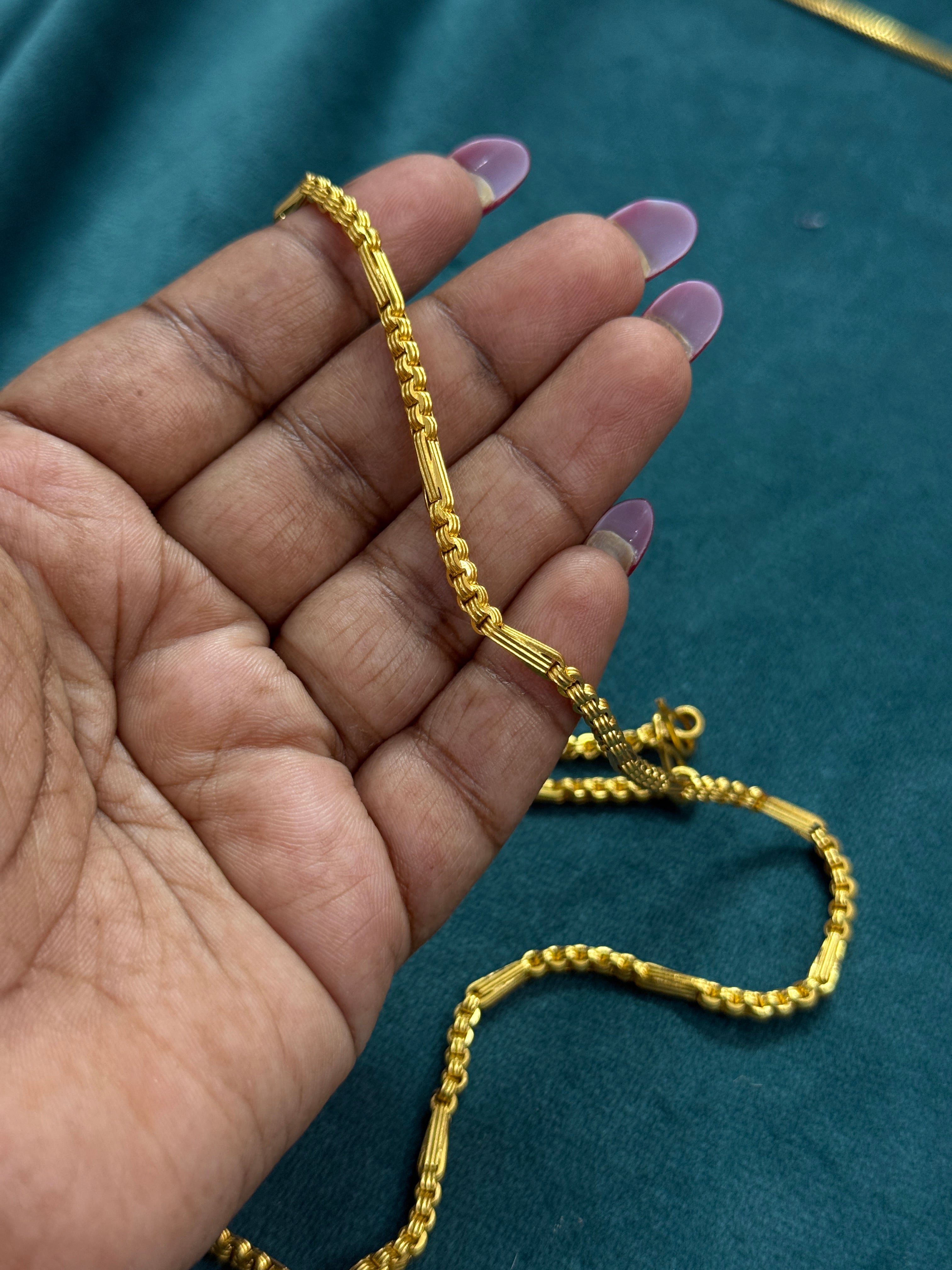 Tc039 panchaloham unpolished plain thali chain