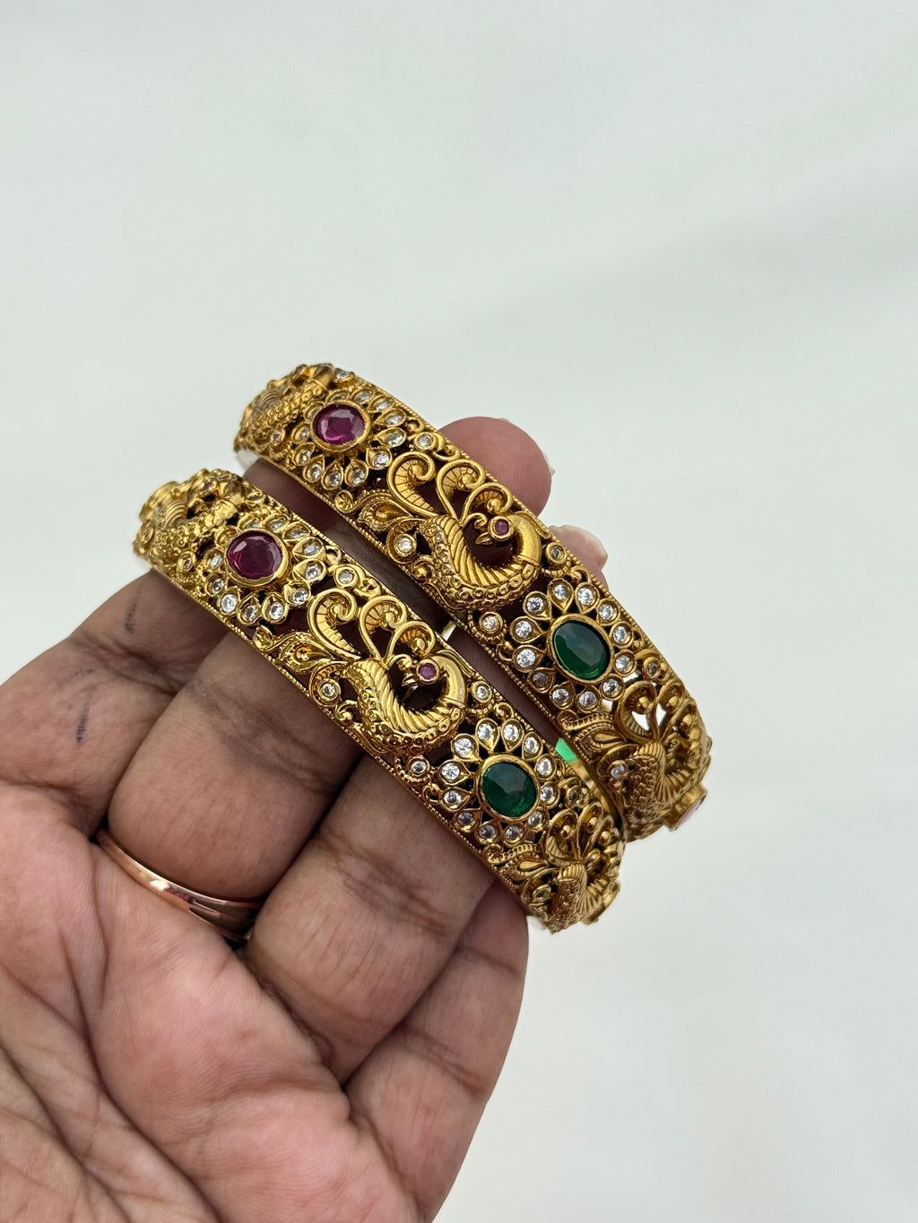 Sb153 peacock kada bangles