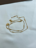 AK106 gold ball anklets