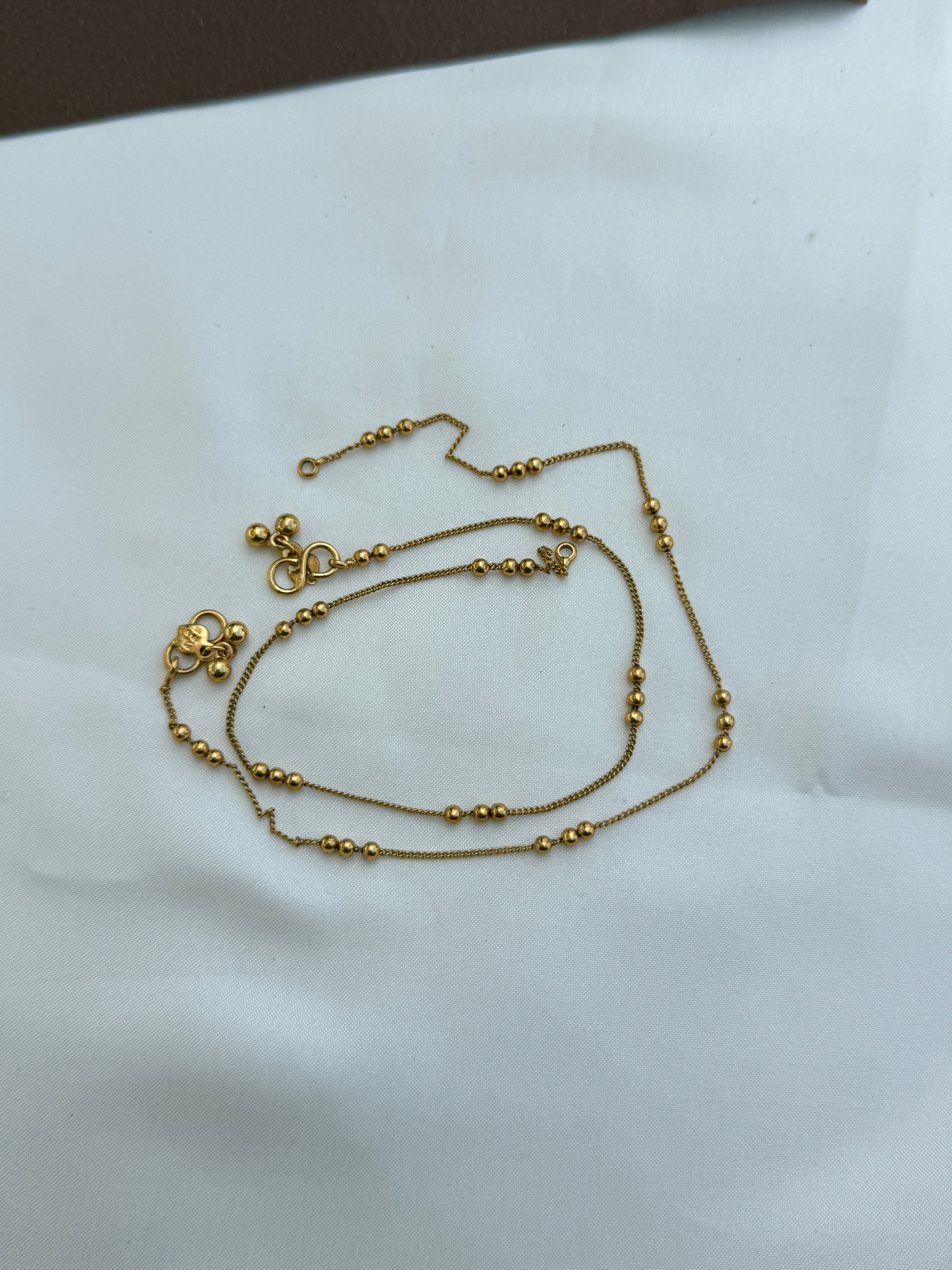 Ak106 gold ball anklets
