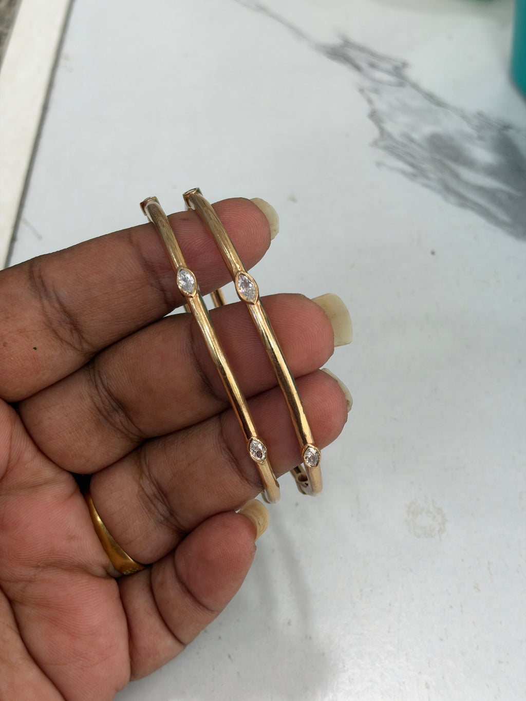 Ph820 panchaloham unpolished drop bangles