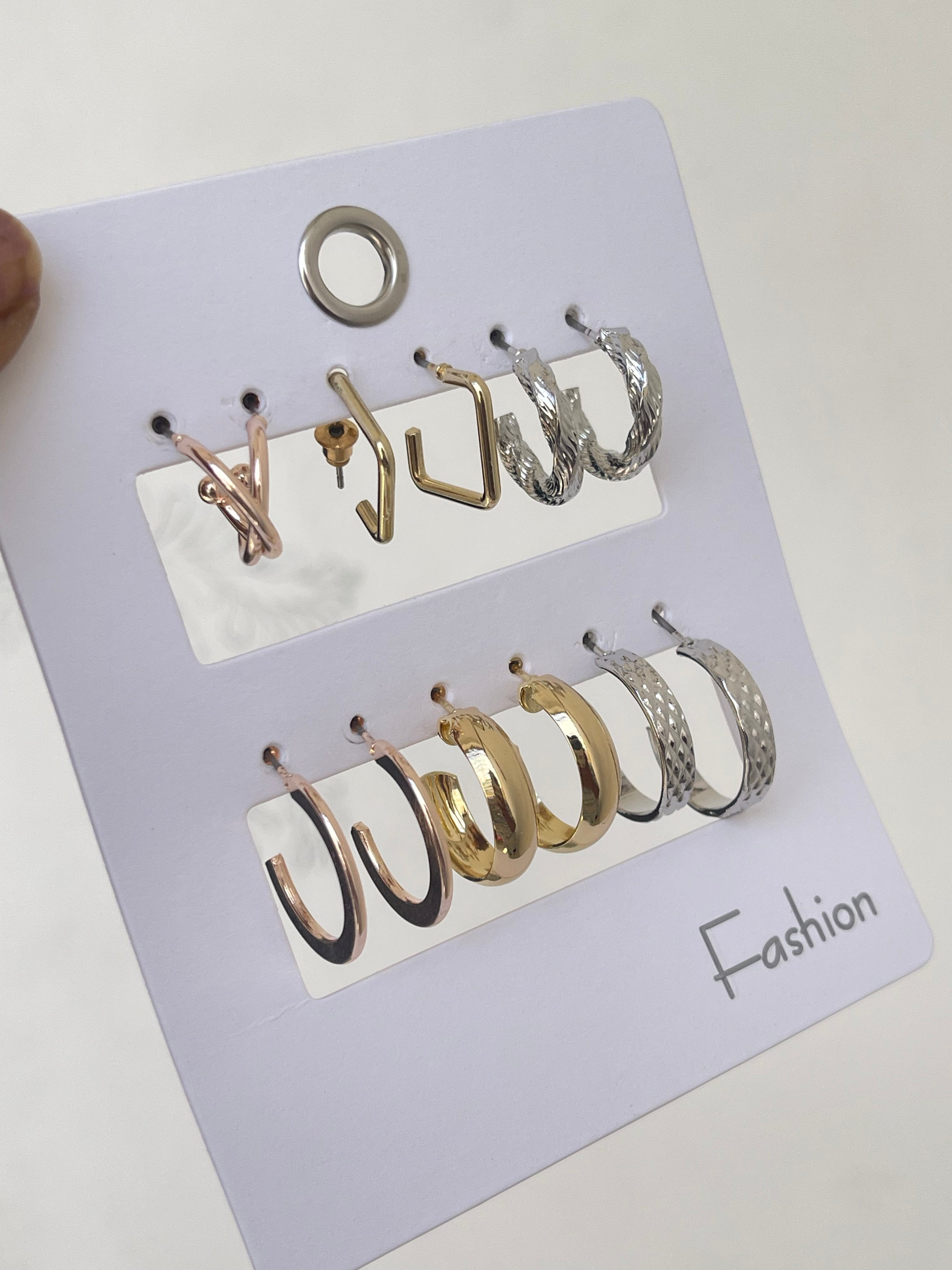 Hoops pack of 6 Earrings