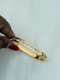 AB539 anti tarnish 4stones openable kada bracelet