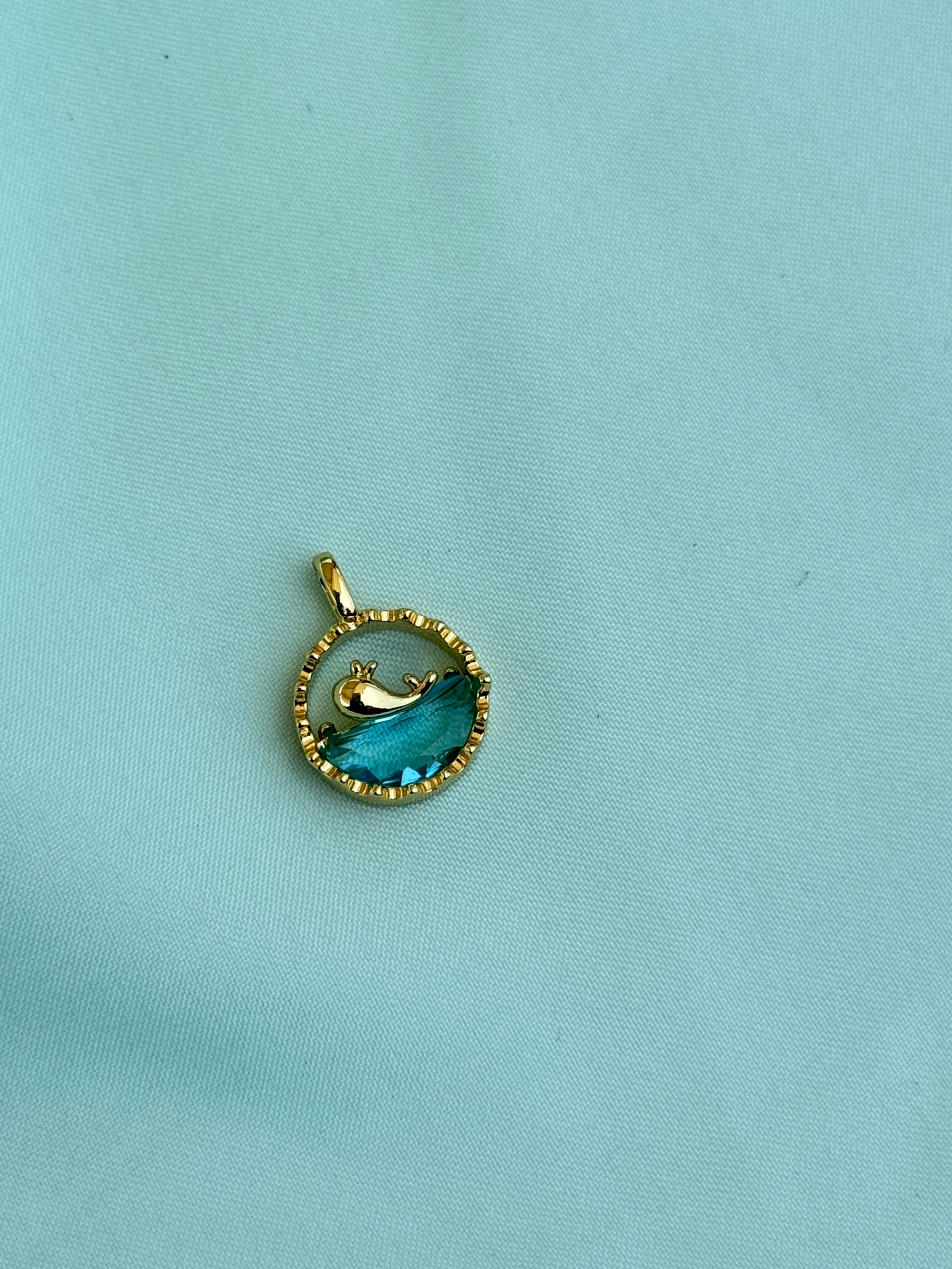 Al025 anti tarnish dolphin charm (pendent)