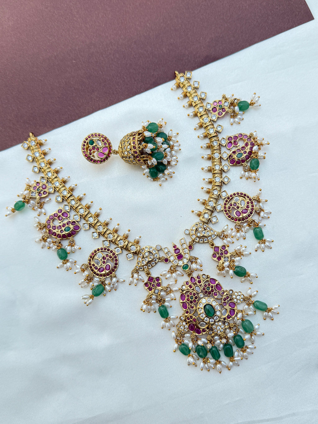 Ns577 lord venkateshwara namam guttapusalu neckset