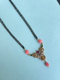 2 lines lakshmi devi tulip Black Beads 18 inches BB1647
