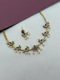 Multi parrot kante lotus Neckset with earrings NS632