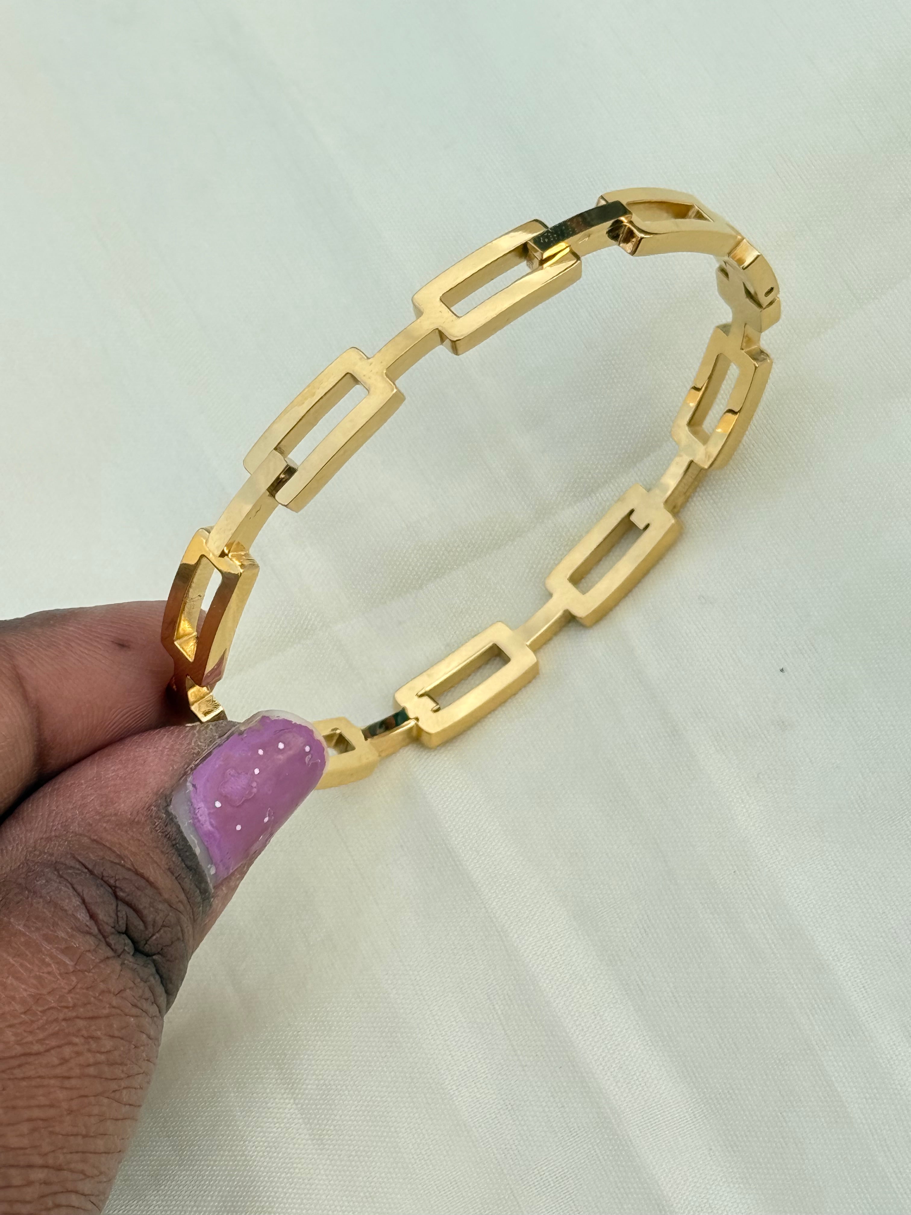 Ab003 10 rectangle anti-tarnish bracelets