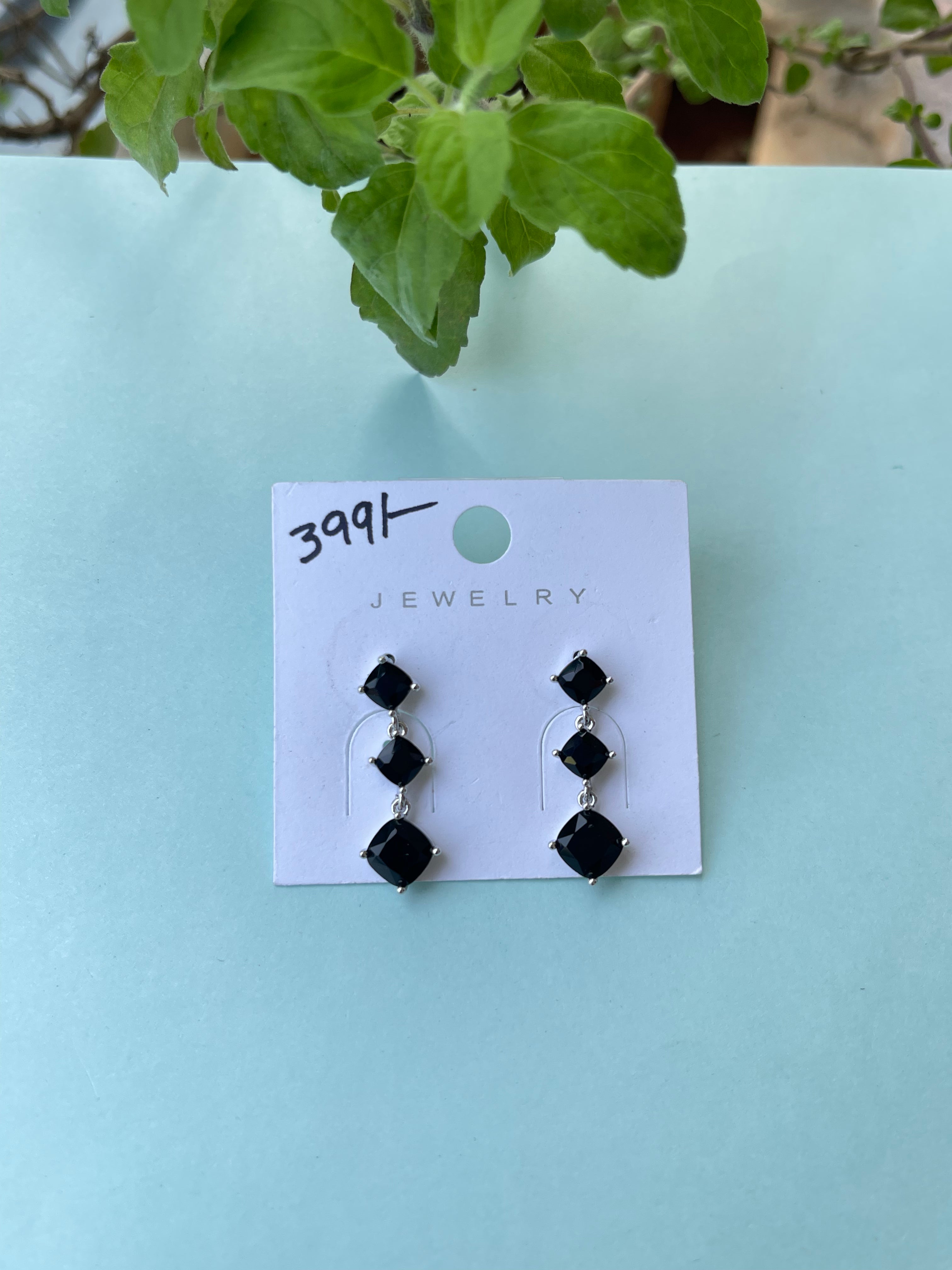 3 layers square silver hanging