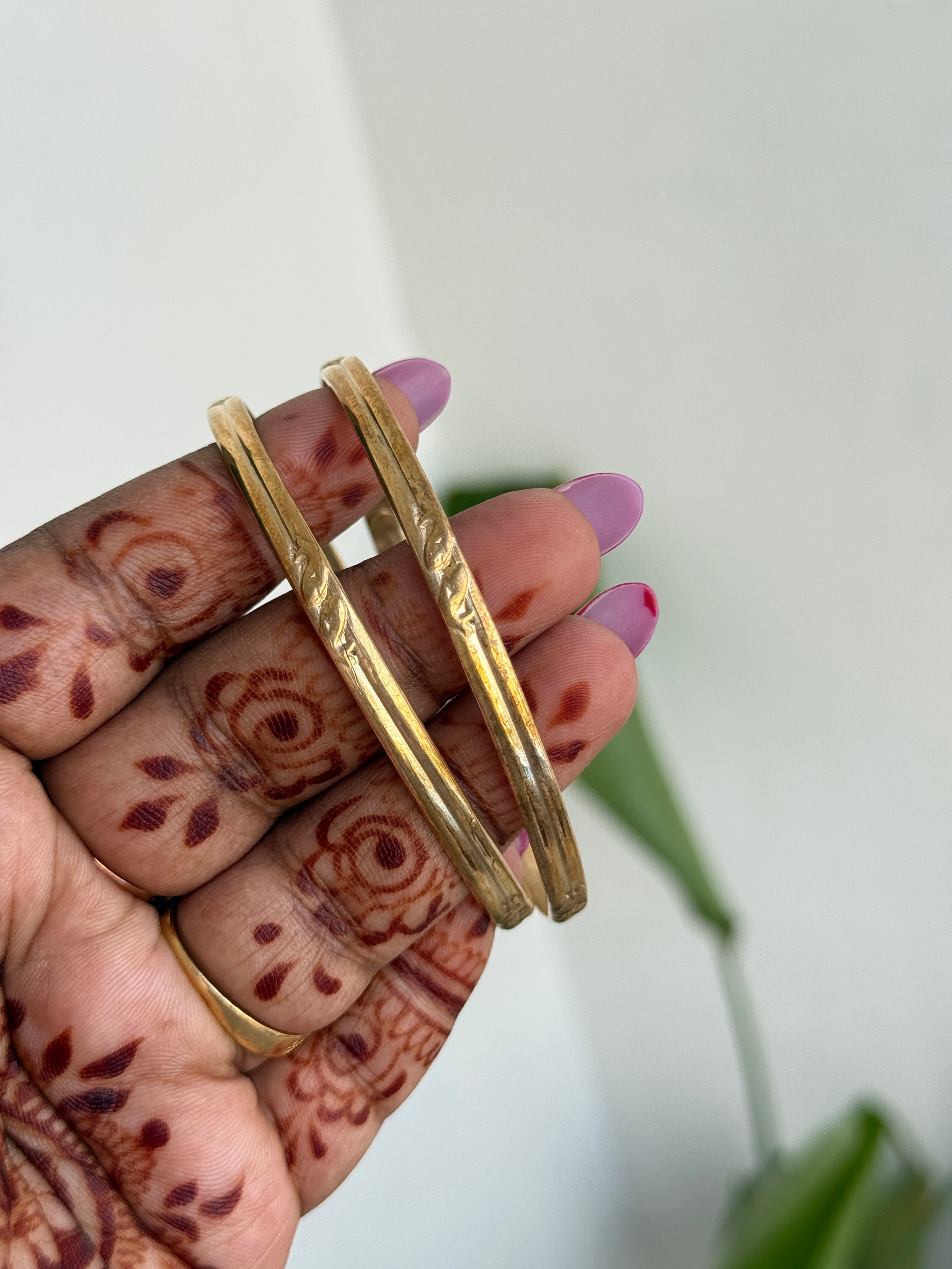 Ph340 Panchaloham unpolished fish bangles