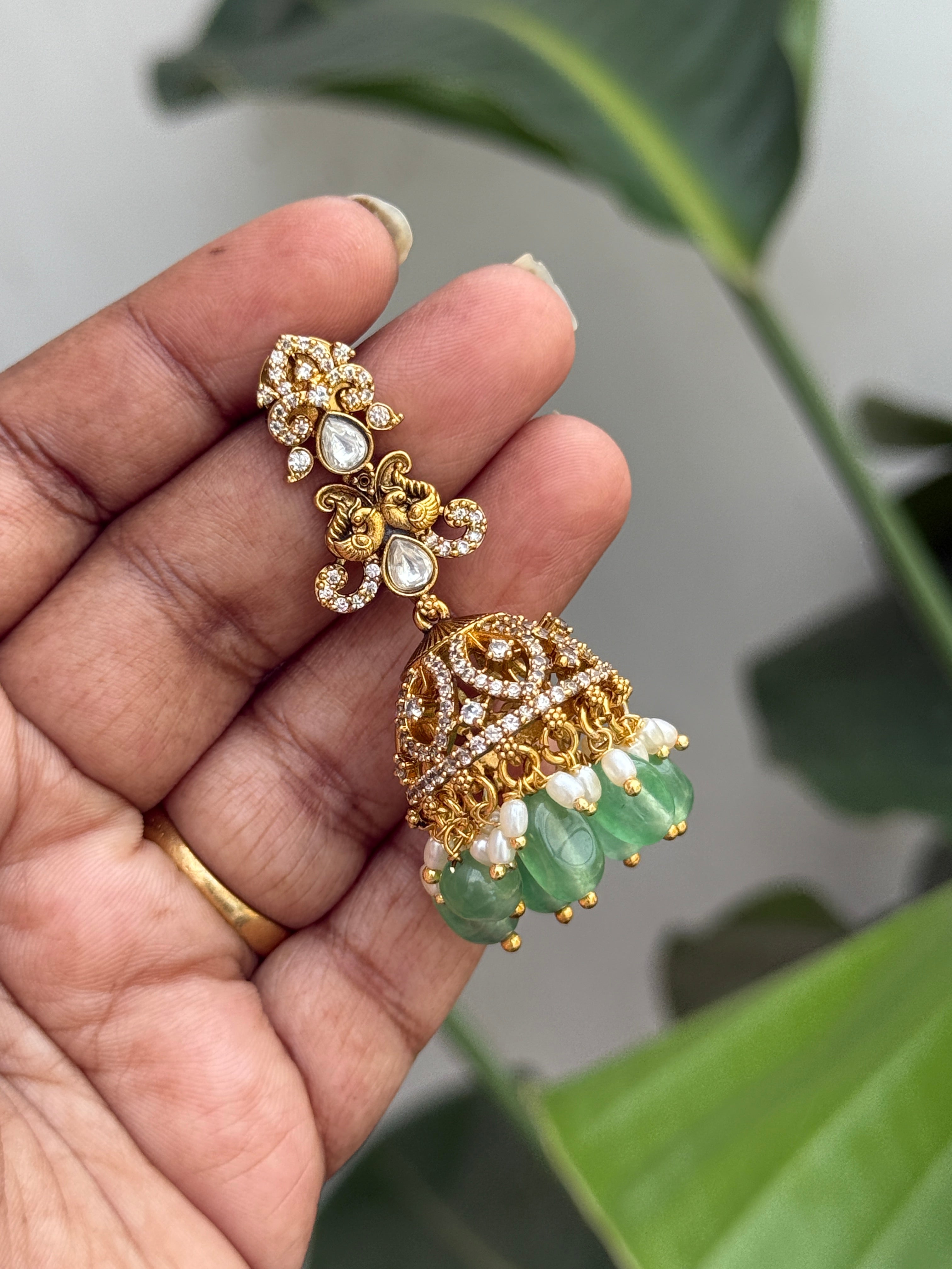 Er87 moissanite butta Earrings in 2 colors