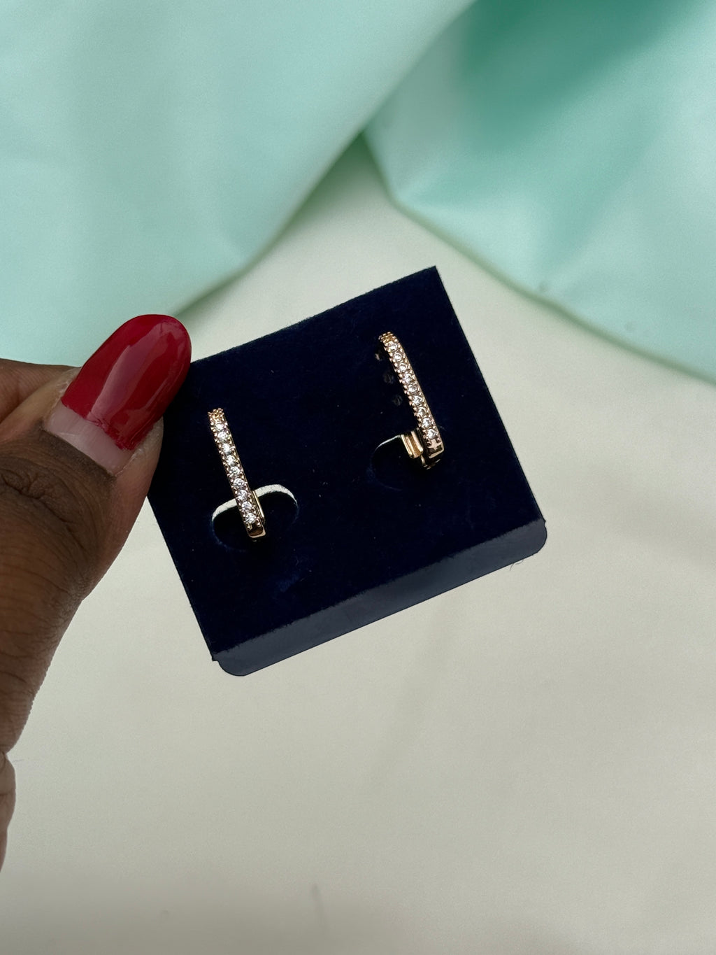 St067 anti tarnish hoops earrings