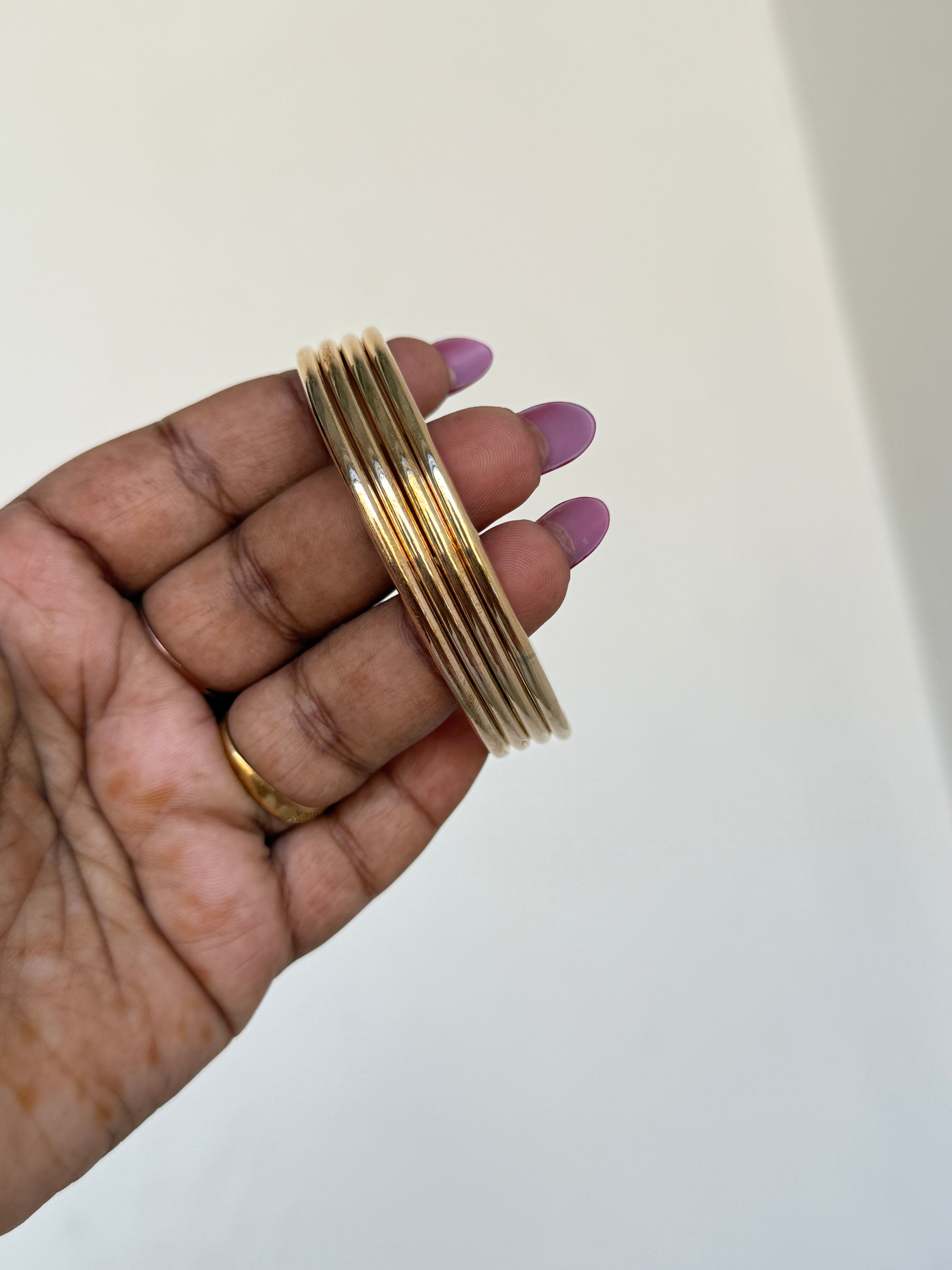 Ph360 unpolished plain panchaloham bangles