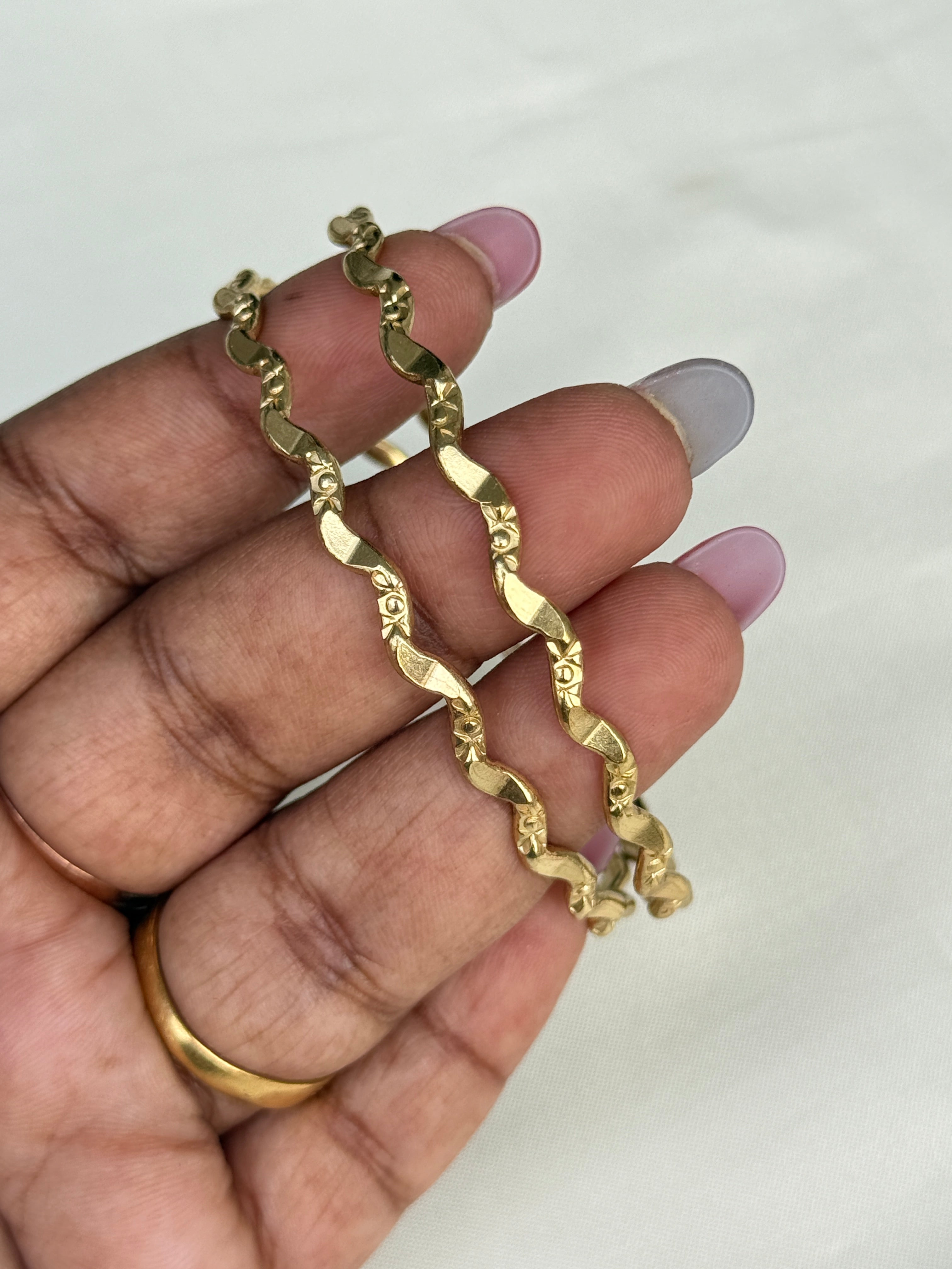 Ph164 panchaloham zigzag bangles