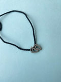 Black thread adjustable anklet AK506