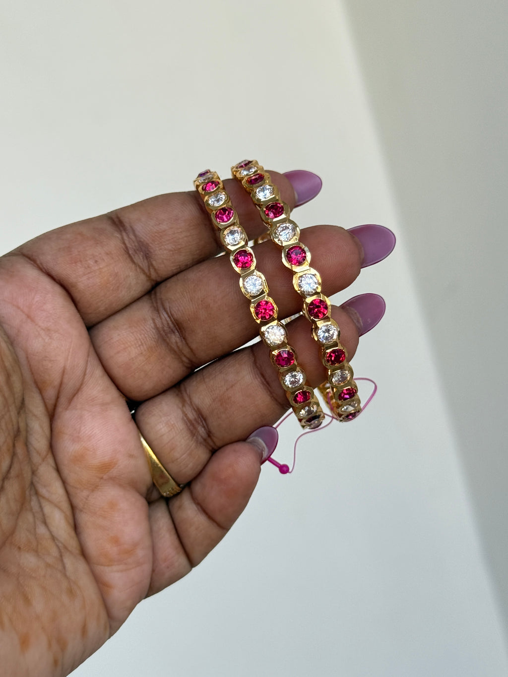 Ph359 panchaloham  multi colour stone bangles