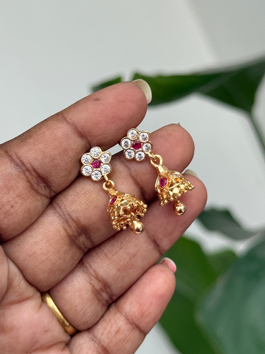 Ph097 panchaloham back screw small butta Earrings