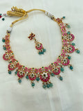 Jk003 jadau kundan Neckset with Earrings