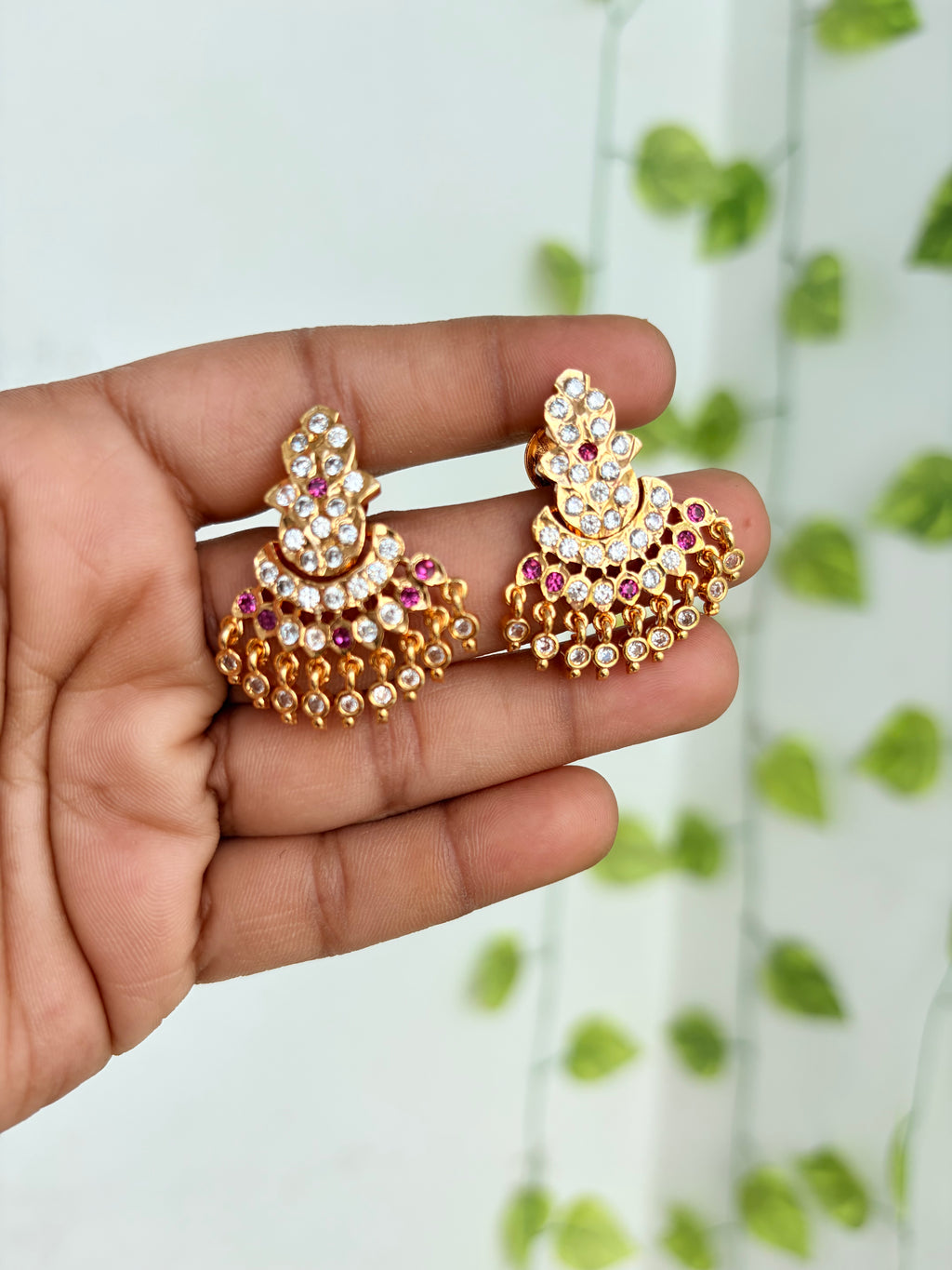 Panchaloham Chandbali back crew earrings ph642