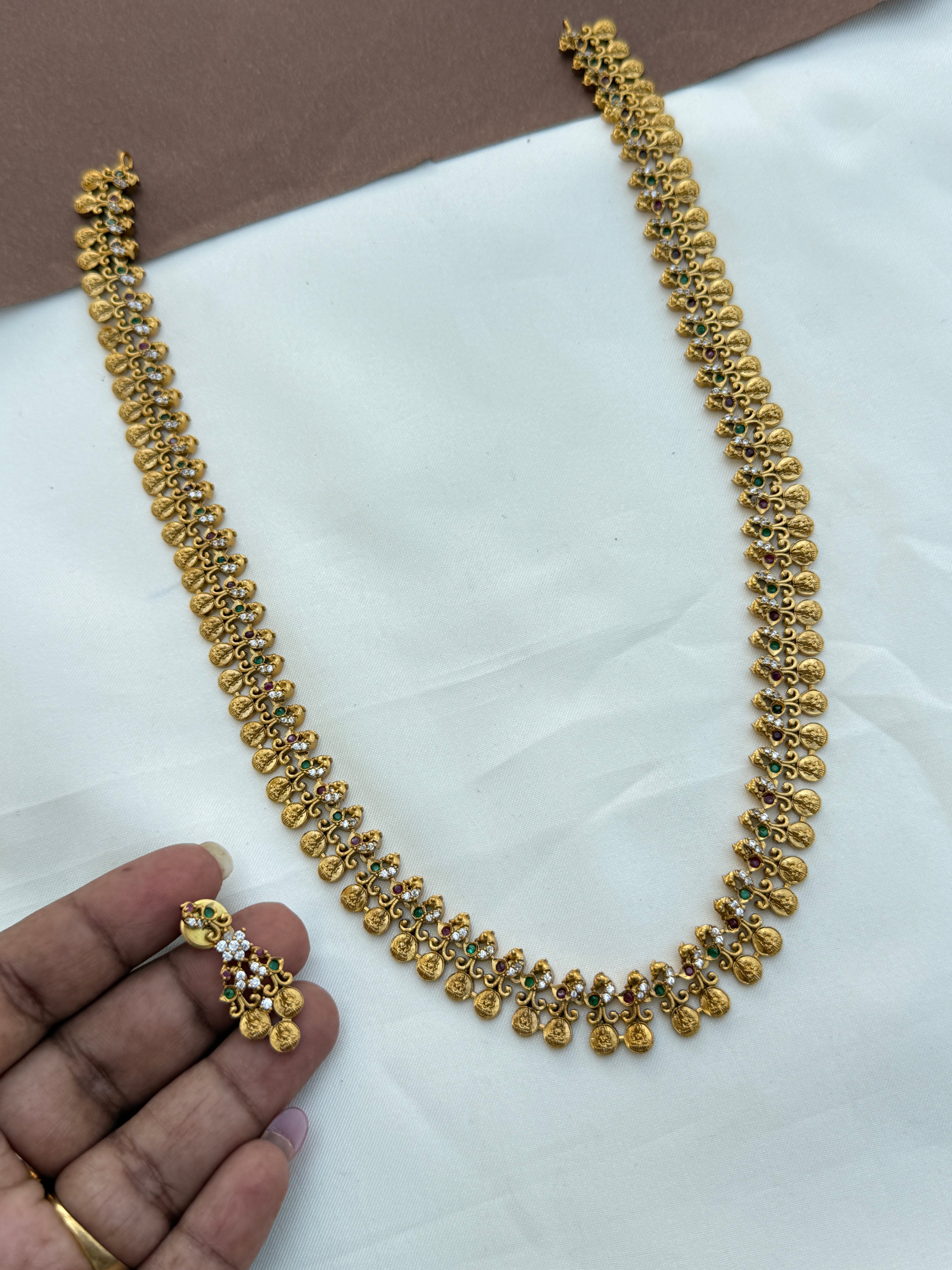 Lh583 multi lakshmi devi kasu long haram