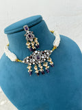 NS556 Victorian moissanite Sugar pearl choker