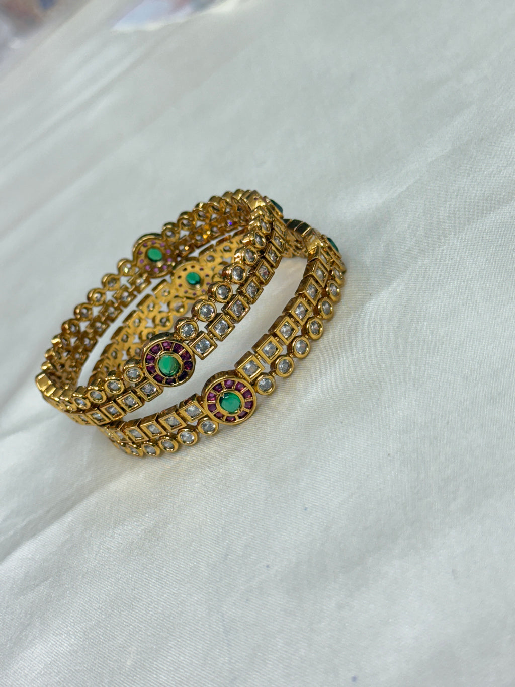 Sb117 kemp kundans bangles