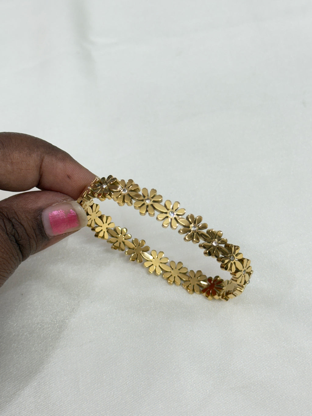 Ab052 flower  openable anti tarnish bracelet suits for 2.0 and 2.2 size