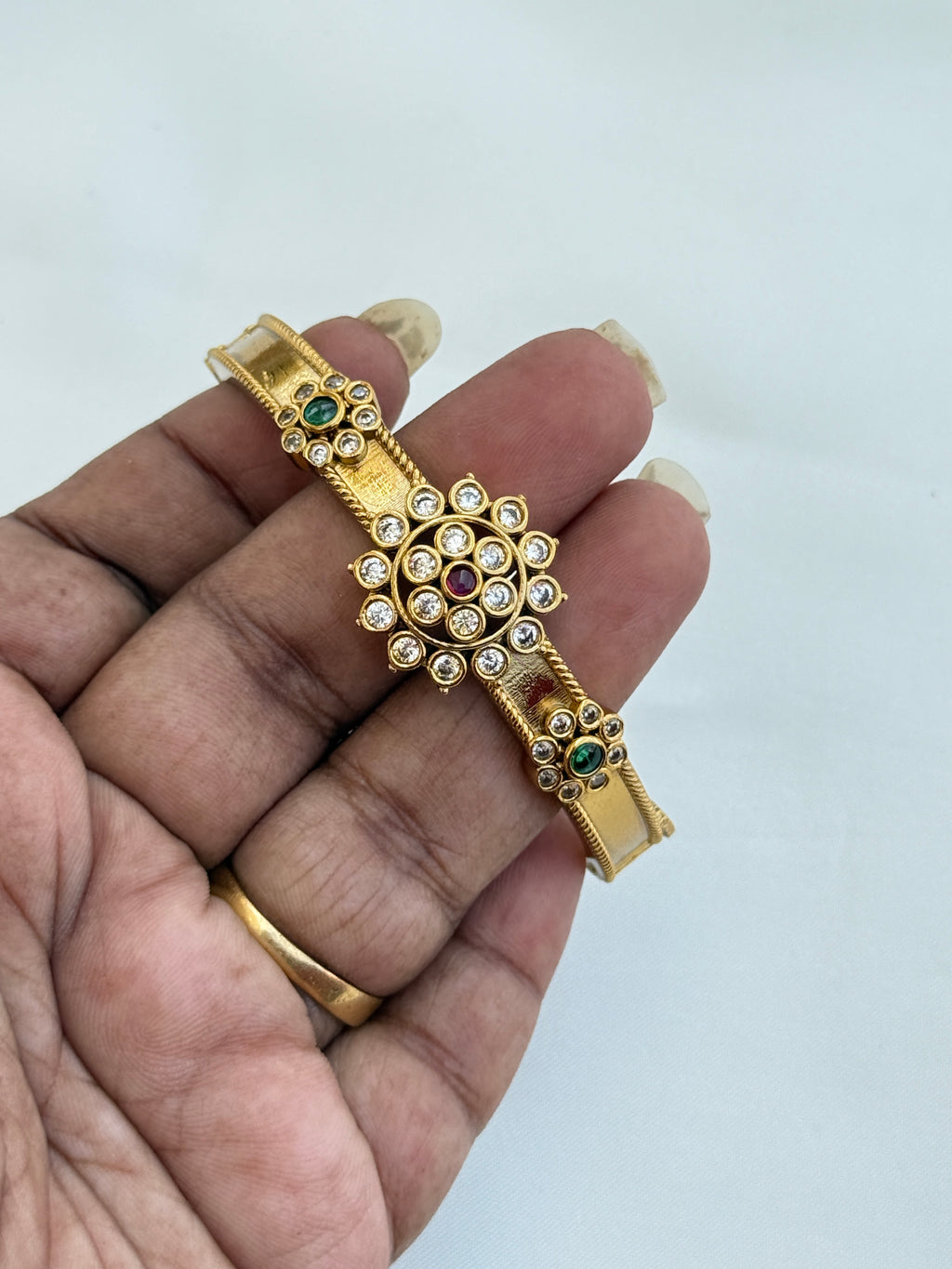 Br526 openable gold multi kada bracelet