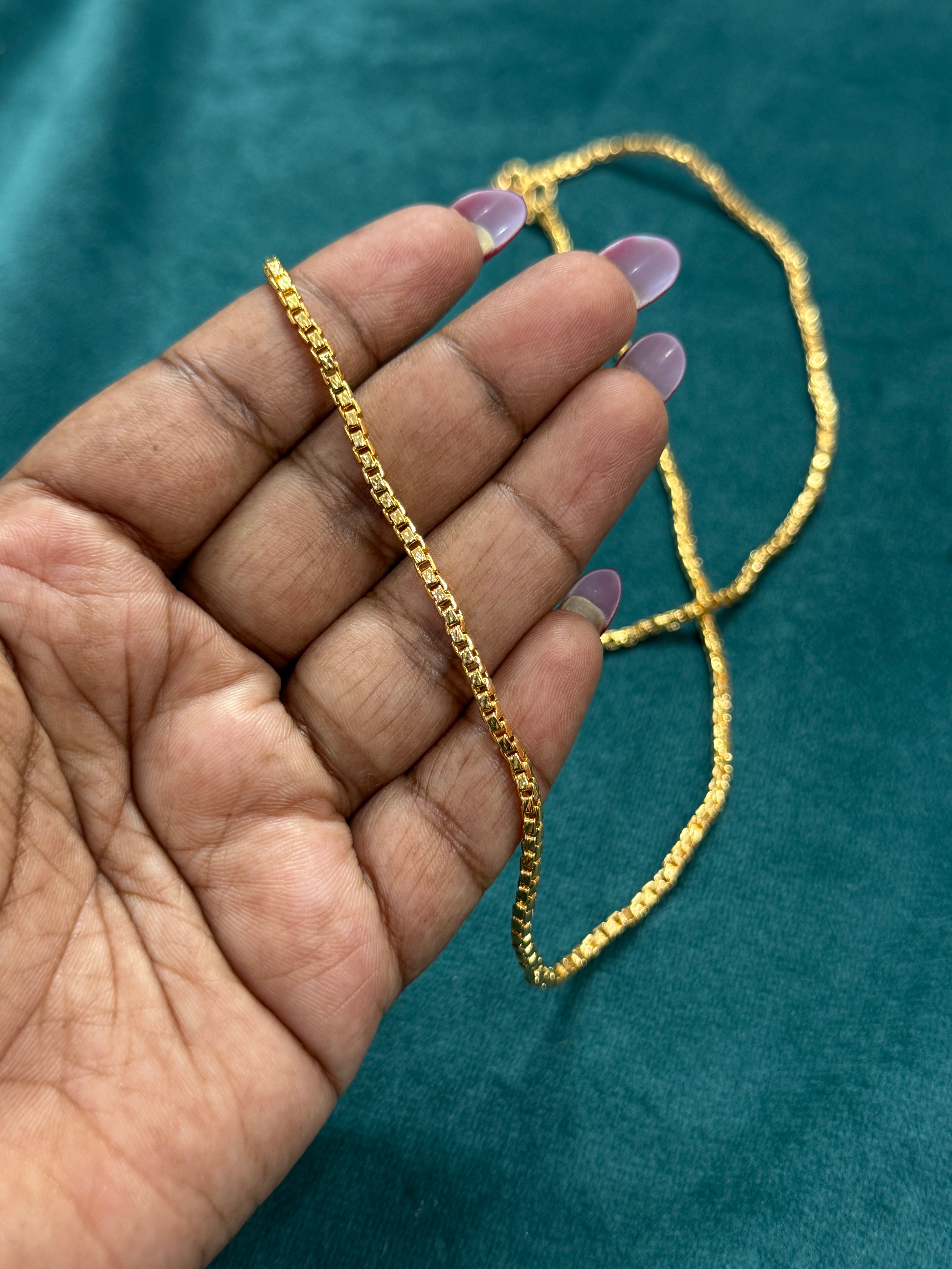Tc042 panchaloham unpolished plain thali chain
