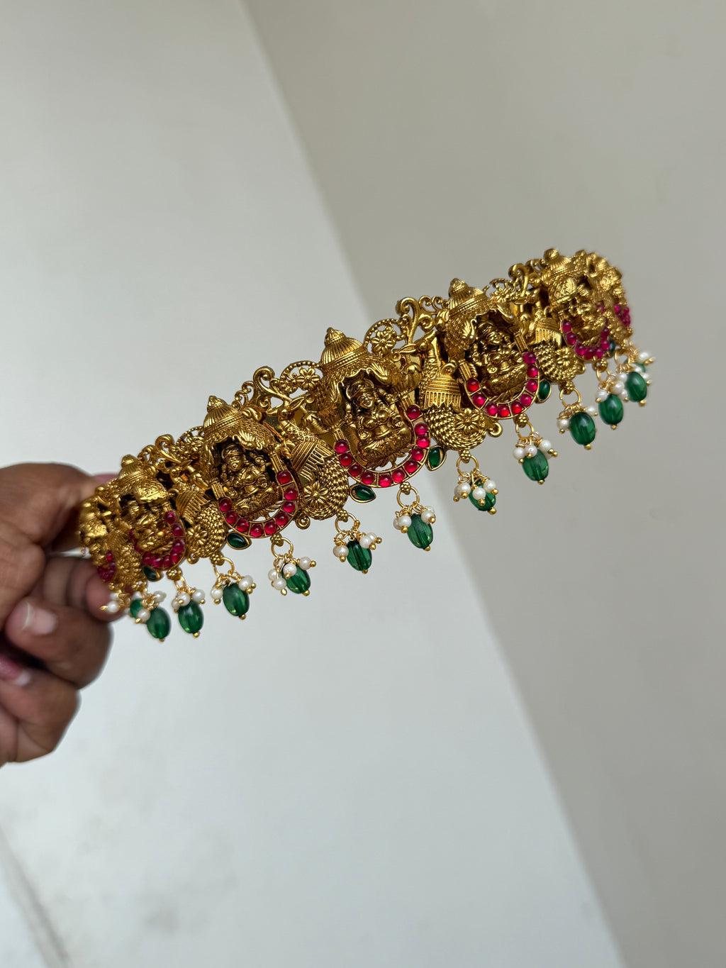 Hb627 jadau kundan lakshmi devi kids small hipbelt