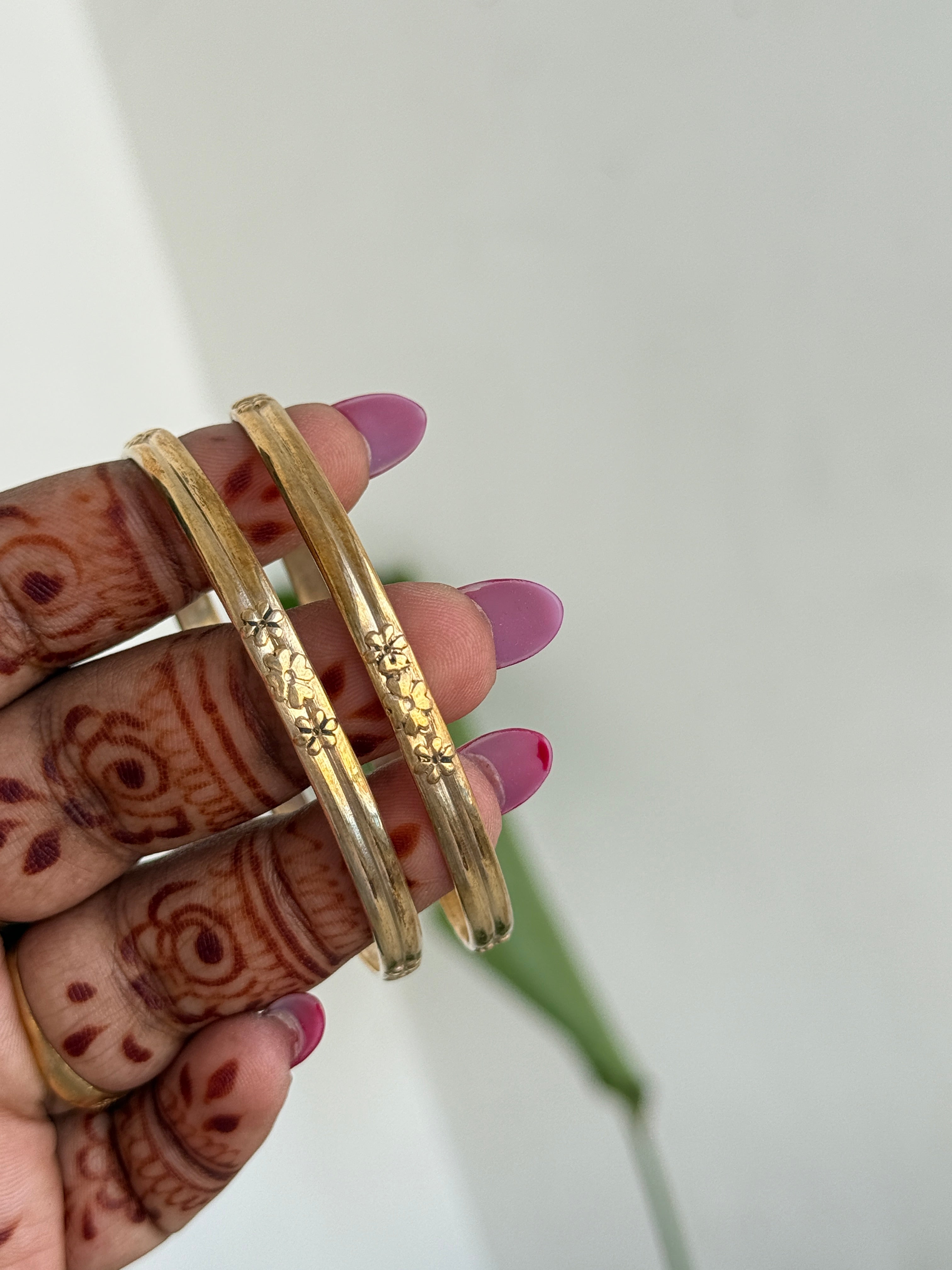 Ph342 panchaloham flower bangles