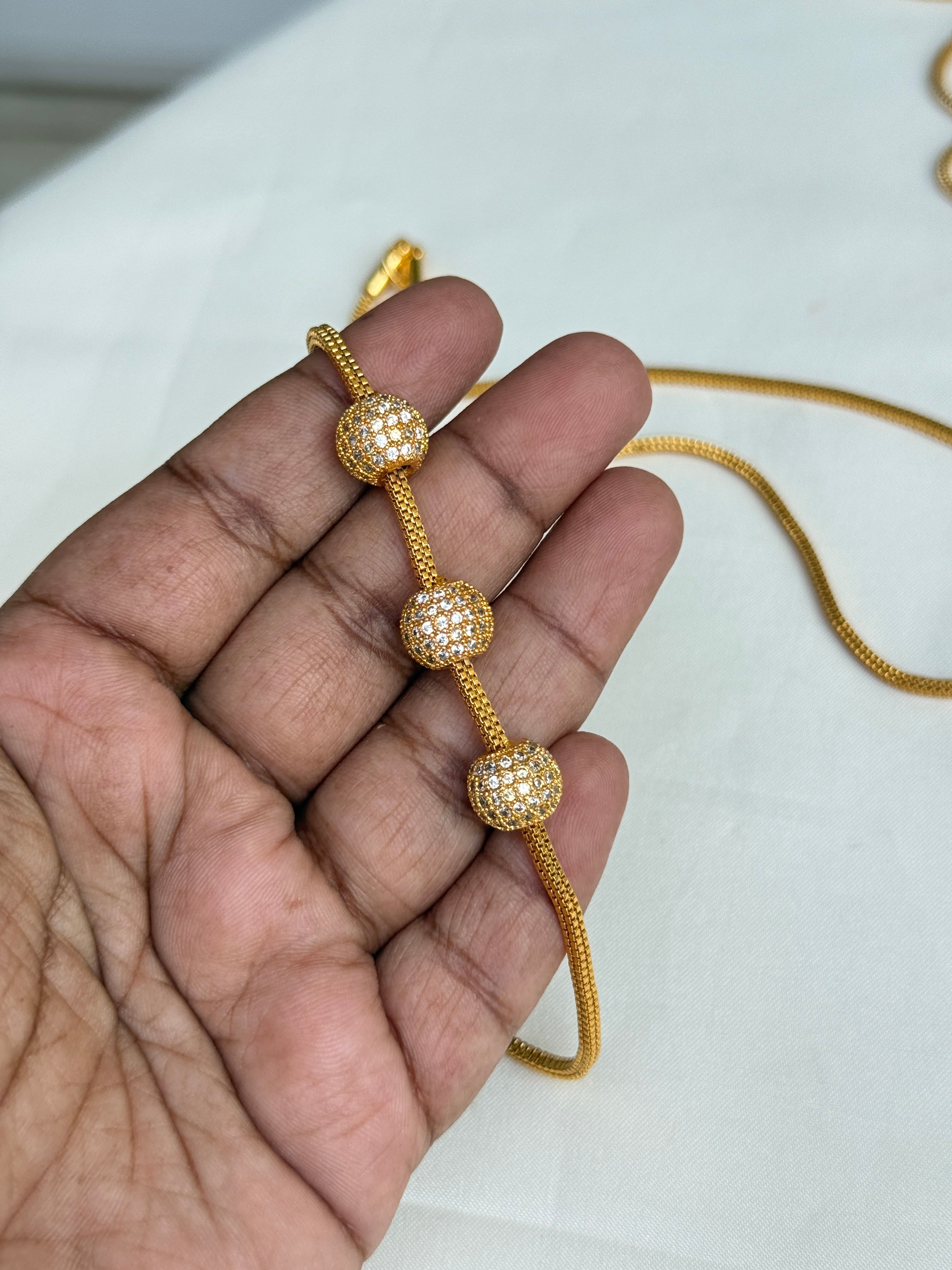 Tc017 24 inches 3 ball’s mangalsutra chain